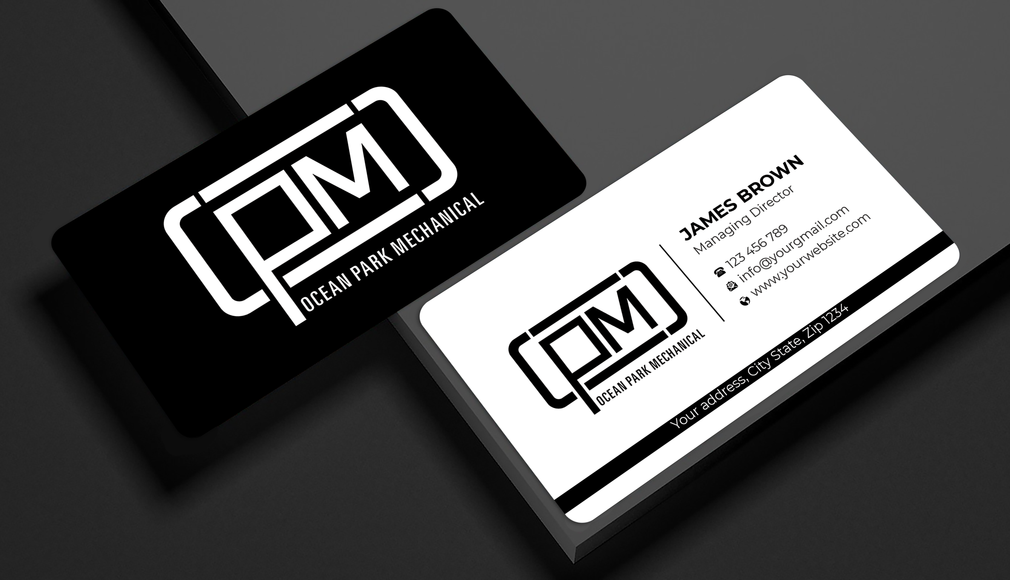 Business Card Design by Expert Bappy for Ocean Park Mechanical | Design #34198579
