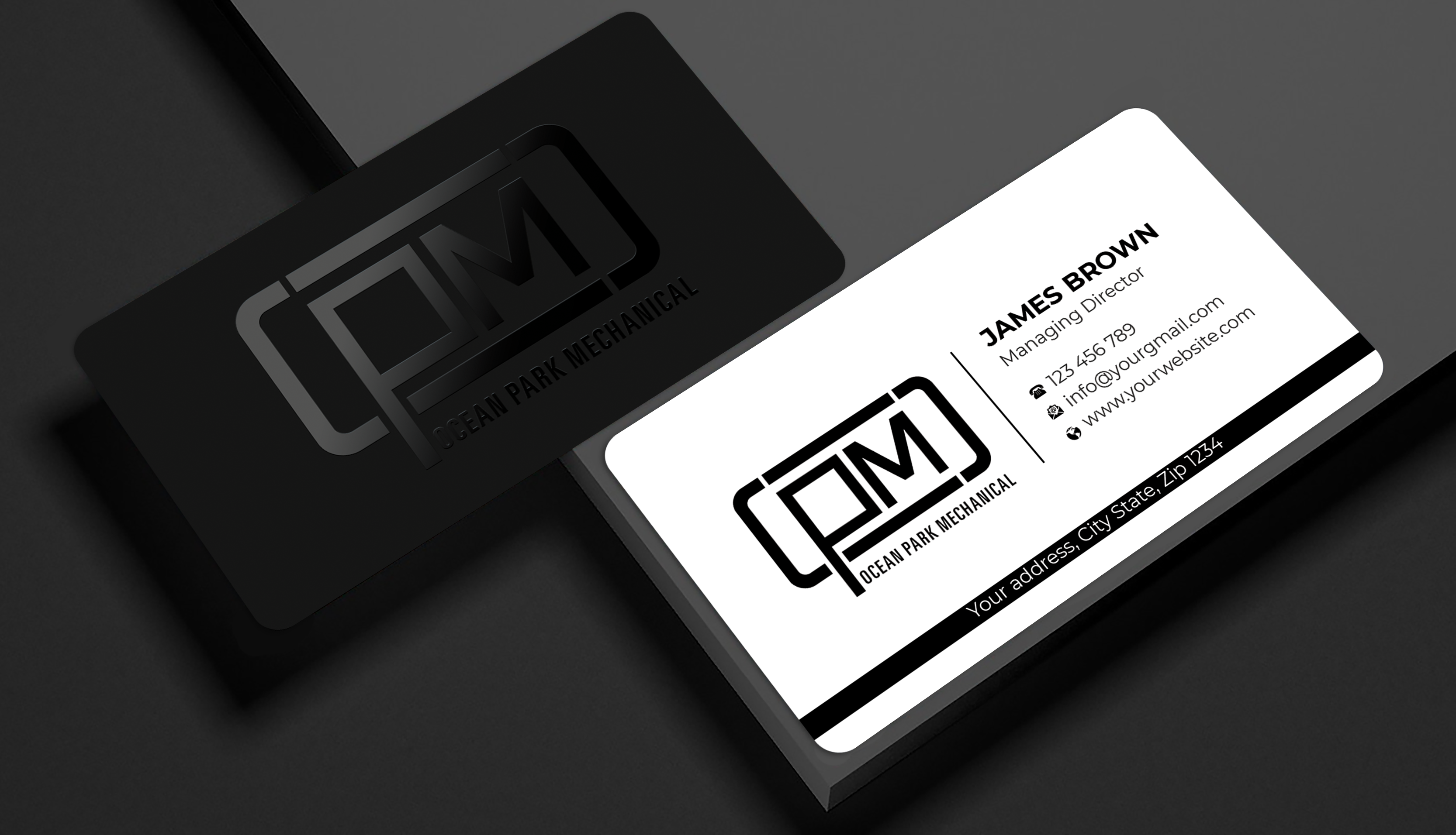 Business Card Design by Expert Bappy for Ocean Park Mechanical | Design #34198580