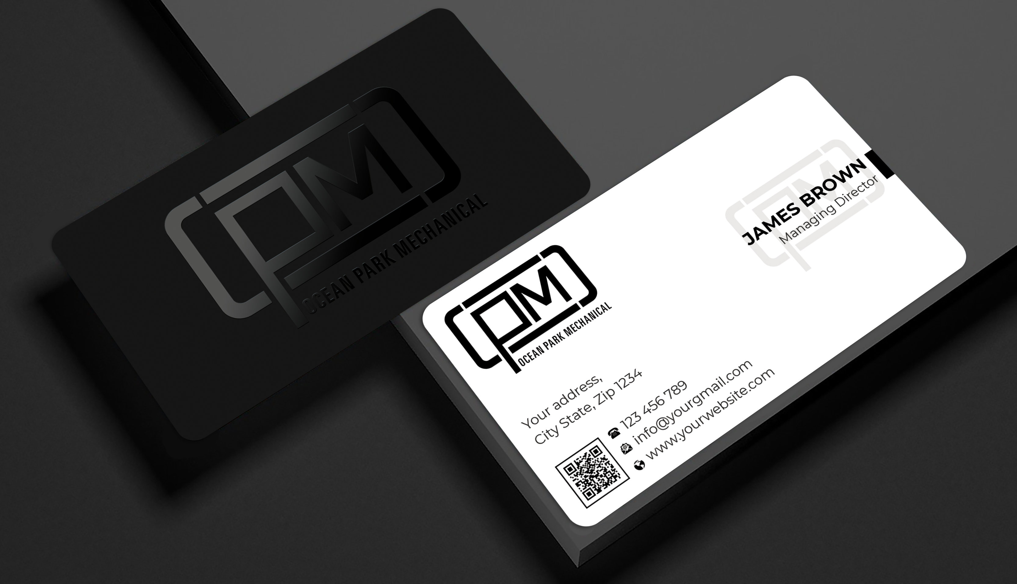 Business Card Design by Expert Bappy for Ocean Park Mechanical | Design #34198732