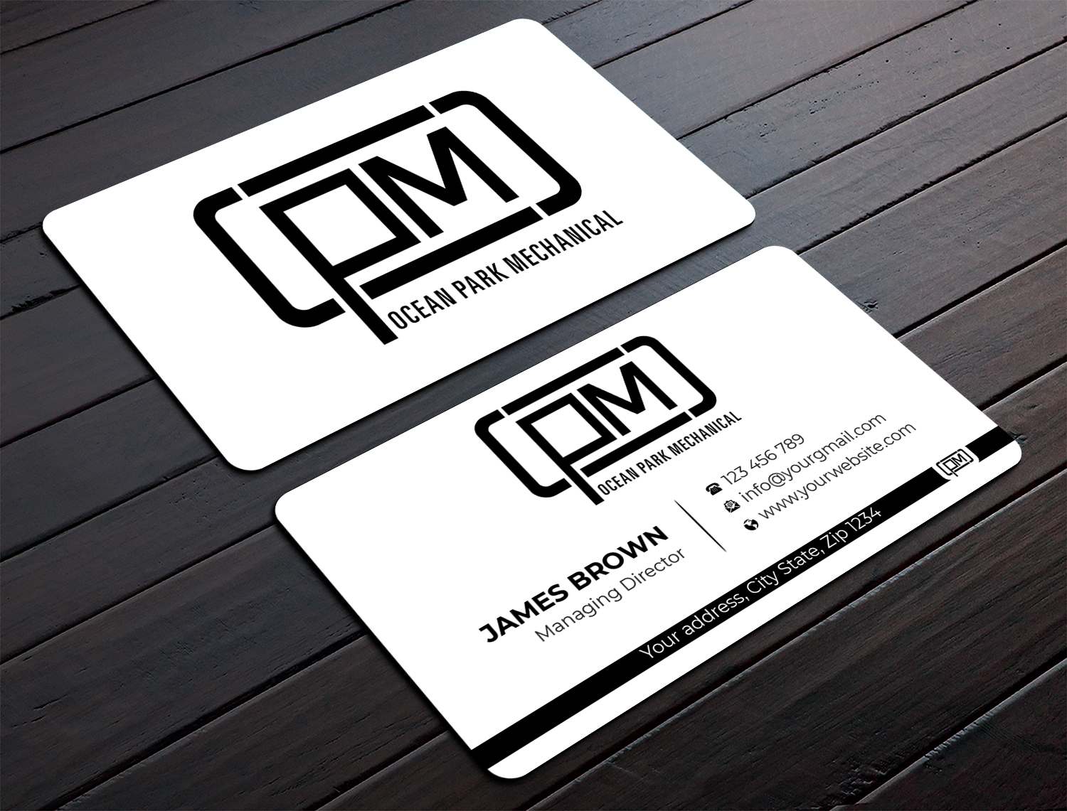 Business Card Design by Expert Bappy for Ocean Park Mechanical | Design #34200927