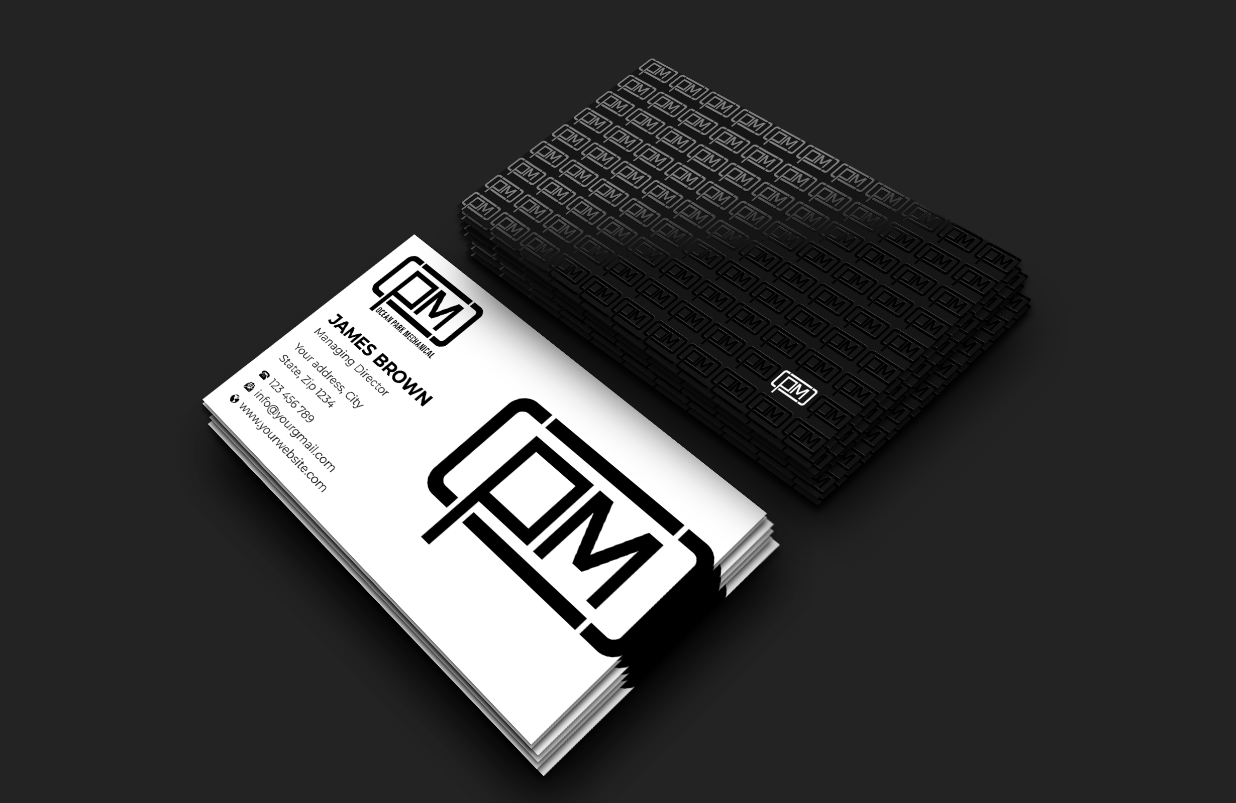 Business Card Design by Expert Bappy for Ocean Park Mechanical | Design #34201499