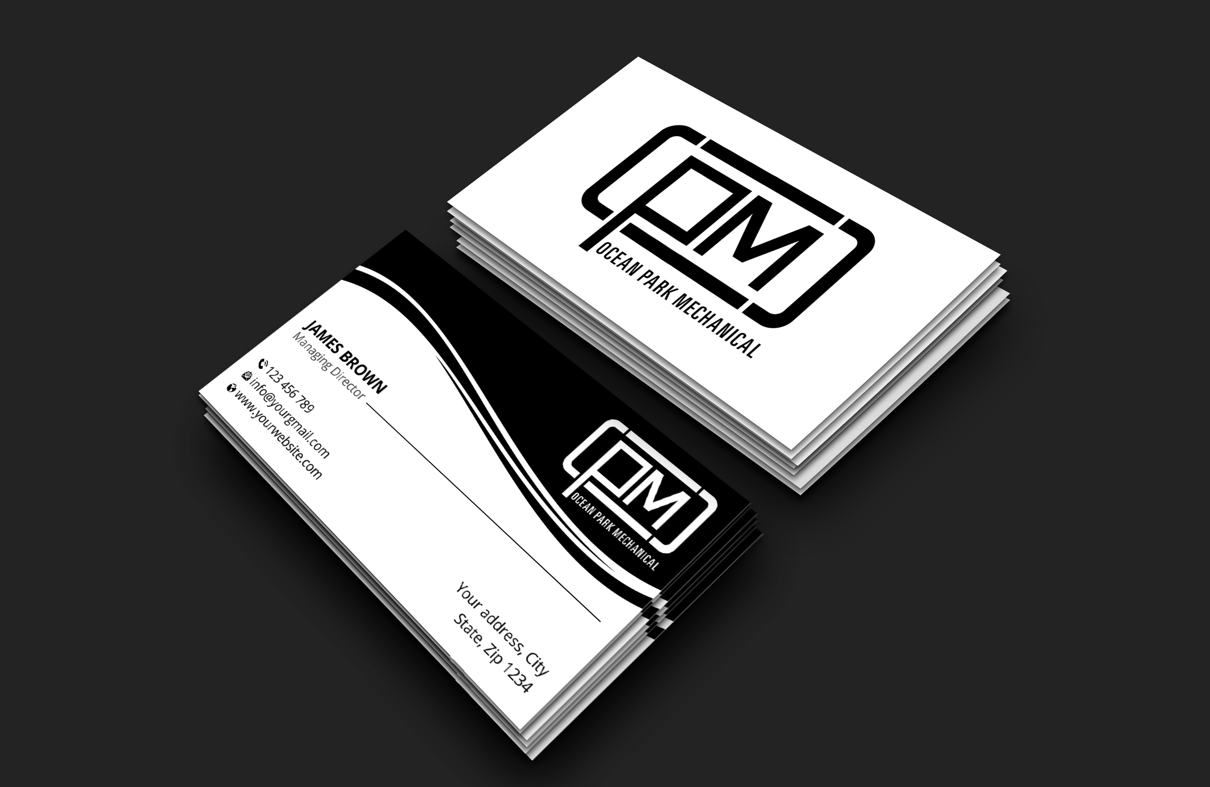 Design de Carte de Visite par Expert Bappy pour Ocean Park Mechanical | Design #34204523