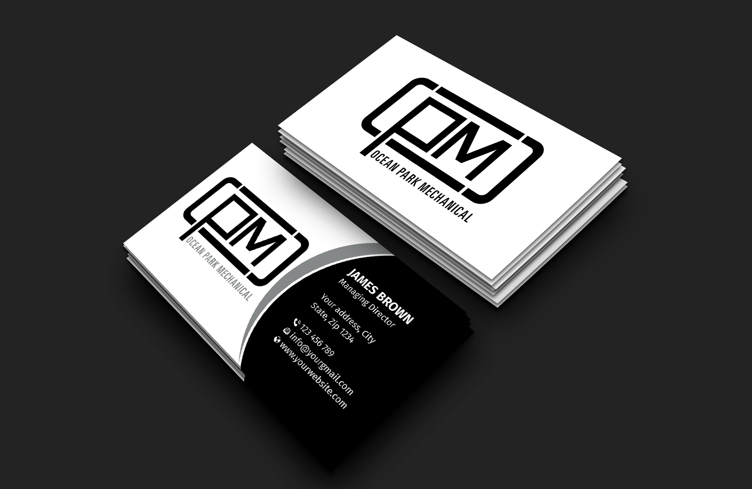 Business Card Design by Expert Bappy for Ocean Park Mechanical | Design #34204602