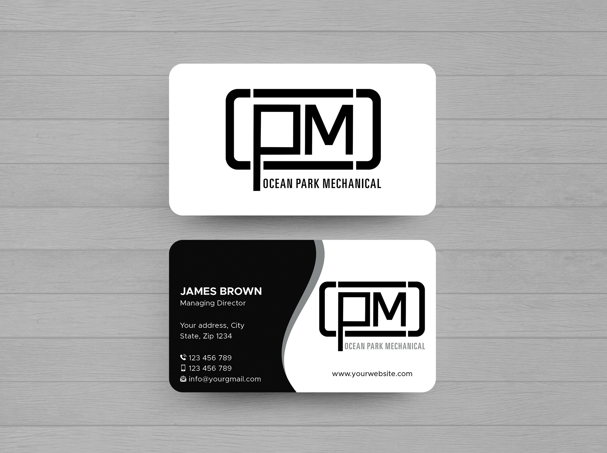 Business Card Design by Expert Bappy for Ocean Park Mechanical | Design #34204784