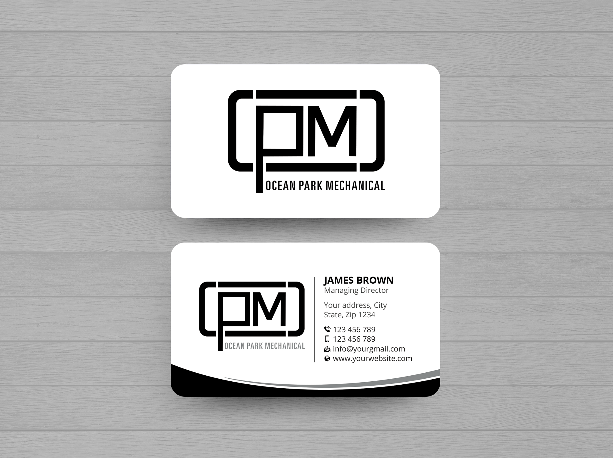 Business Card Design by Expert Bappy for Ocean Park Mechanical | Design #34204843
