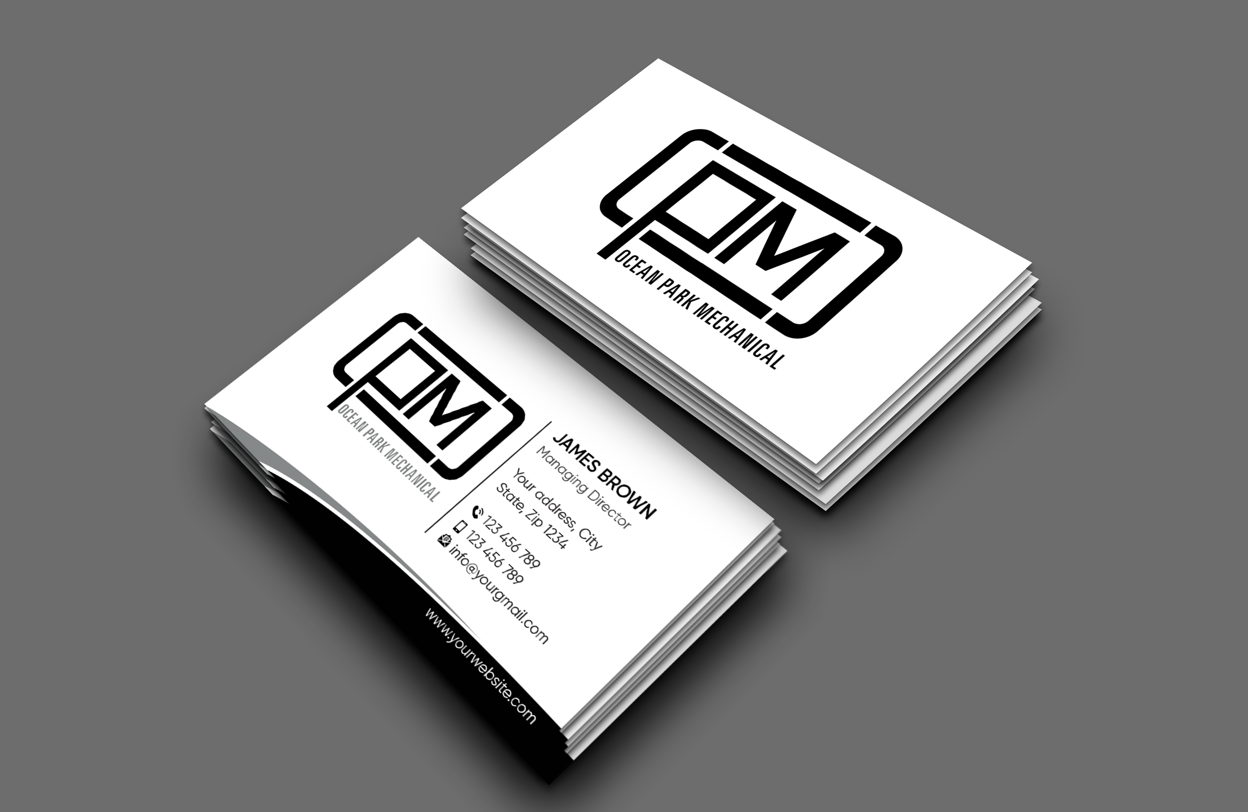 Business Card Design by Expert Bappy for Ocean Park Mechanical | Design #34205007