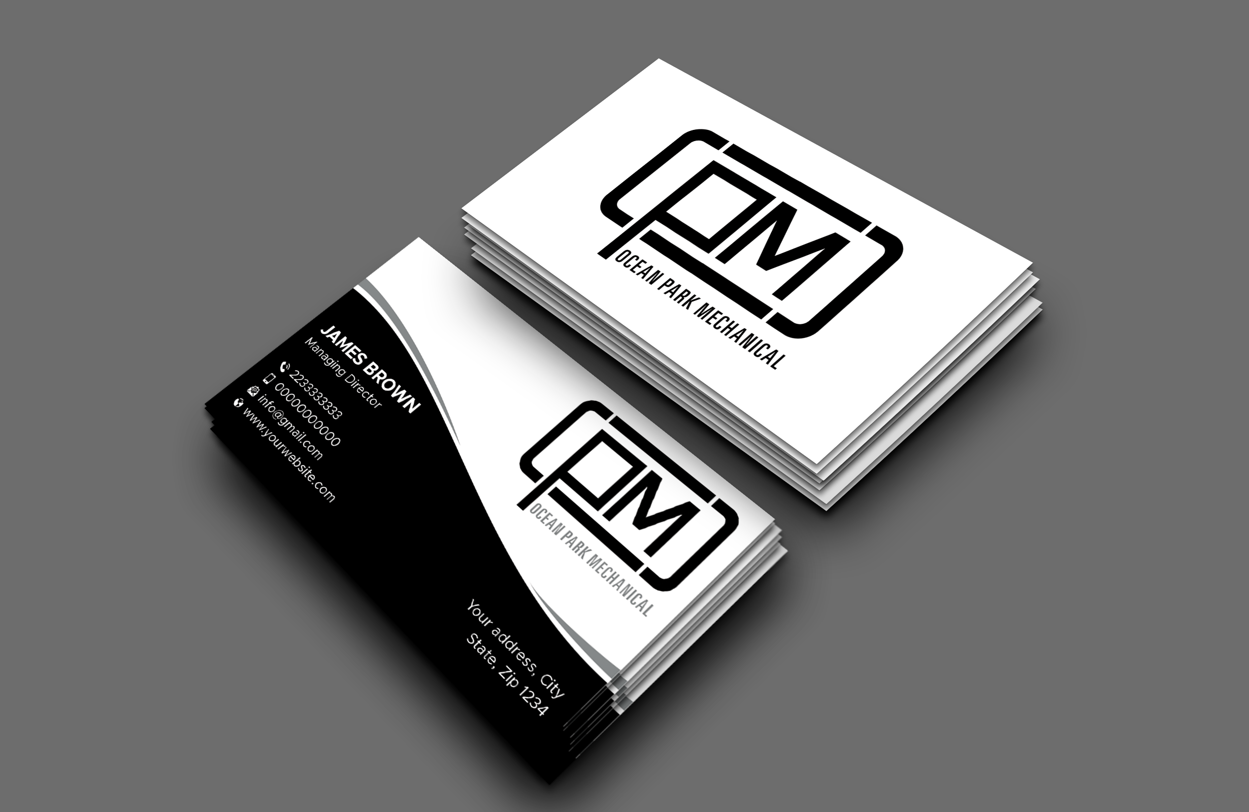 Design de Carte de Visite par Expert Bappy pour Ocean Park Mechanical | Design #34205168