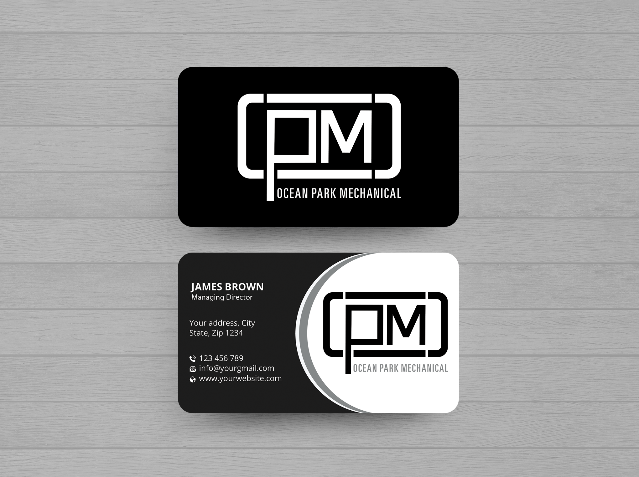 Business Card Design by Expert Bappy for Ocean Park Mechanical | Design #34205507