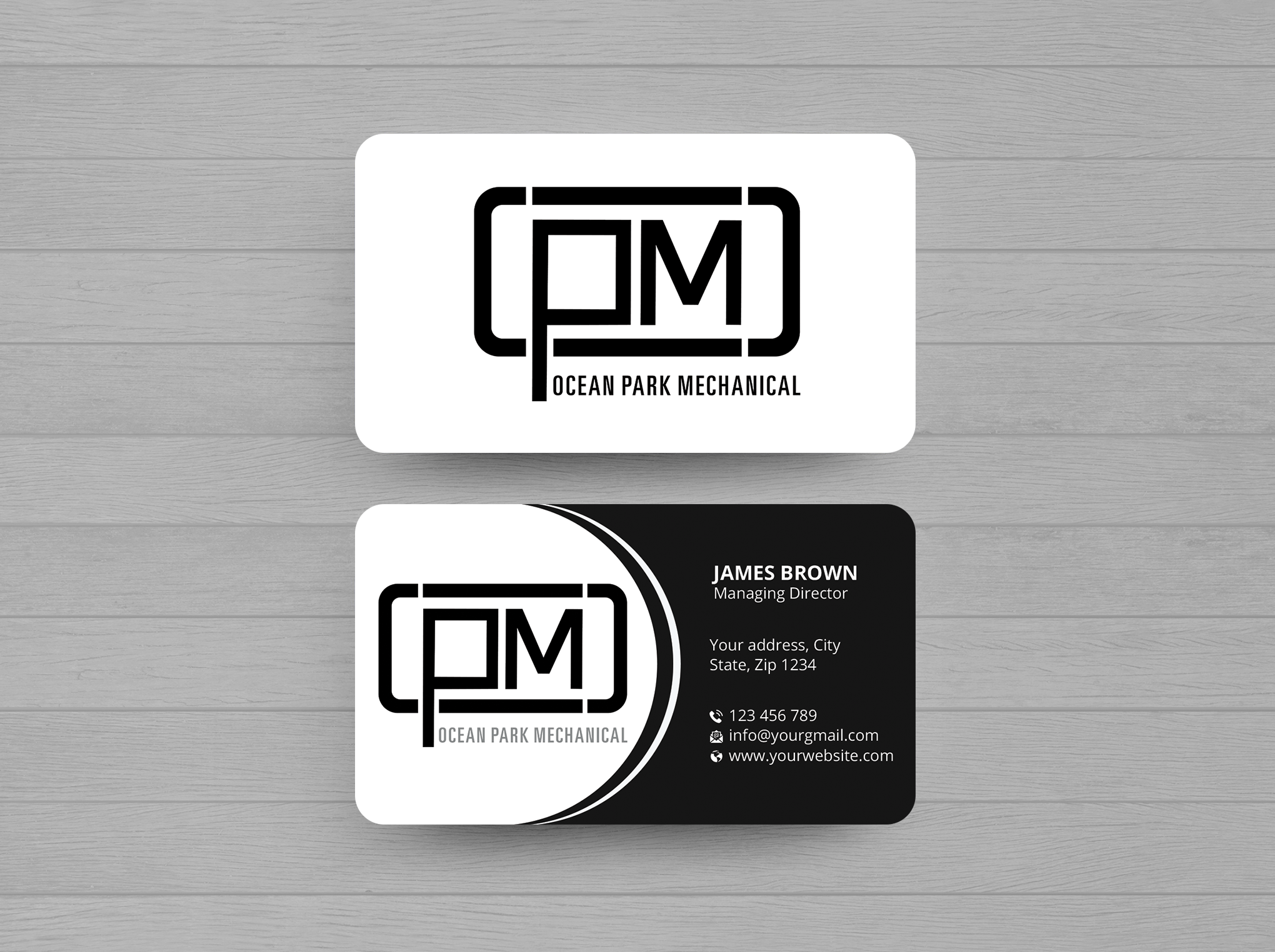 Business Card Design by Expert Bappy for Ocean Park Mechanical | Design #34205518