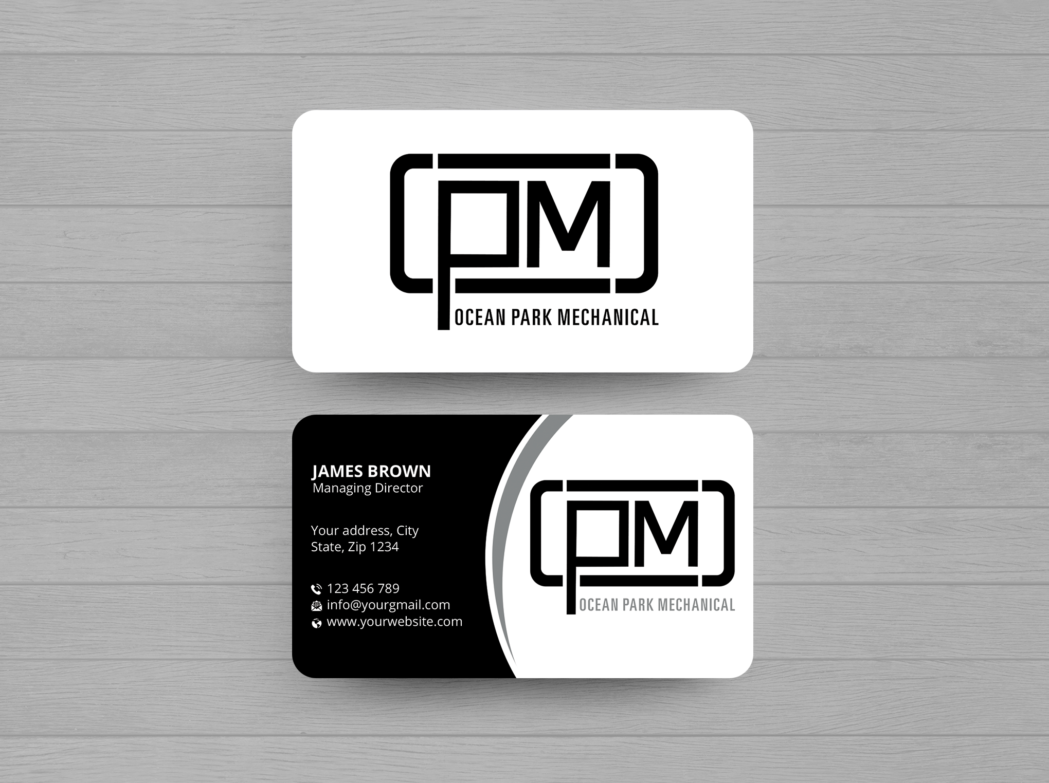 Business Card Design by Expert Bappy for Ocean Park Mechanical | Design #34205534