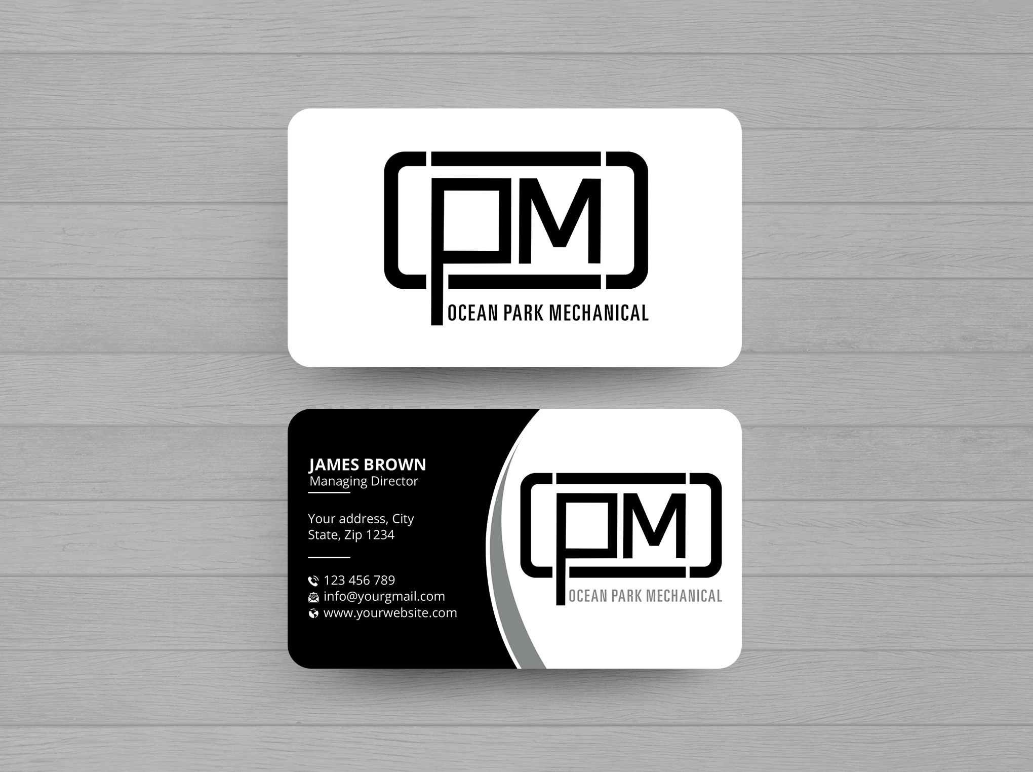 Business Card Design by Expert Bappy for Ocean Park Mechanical | Design #34205587