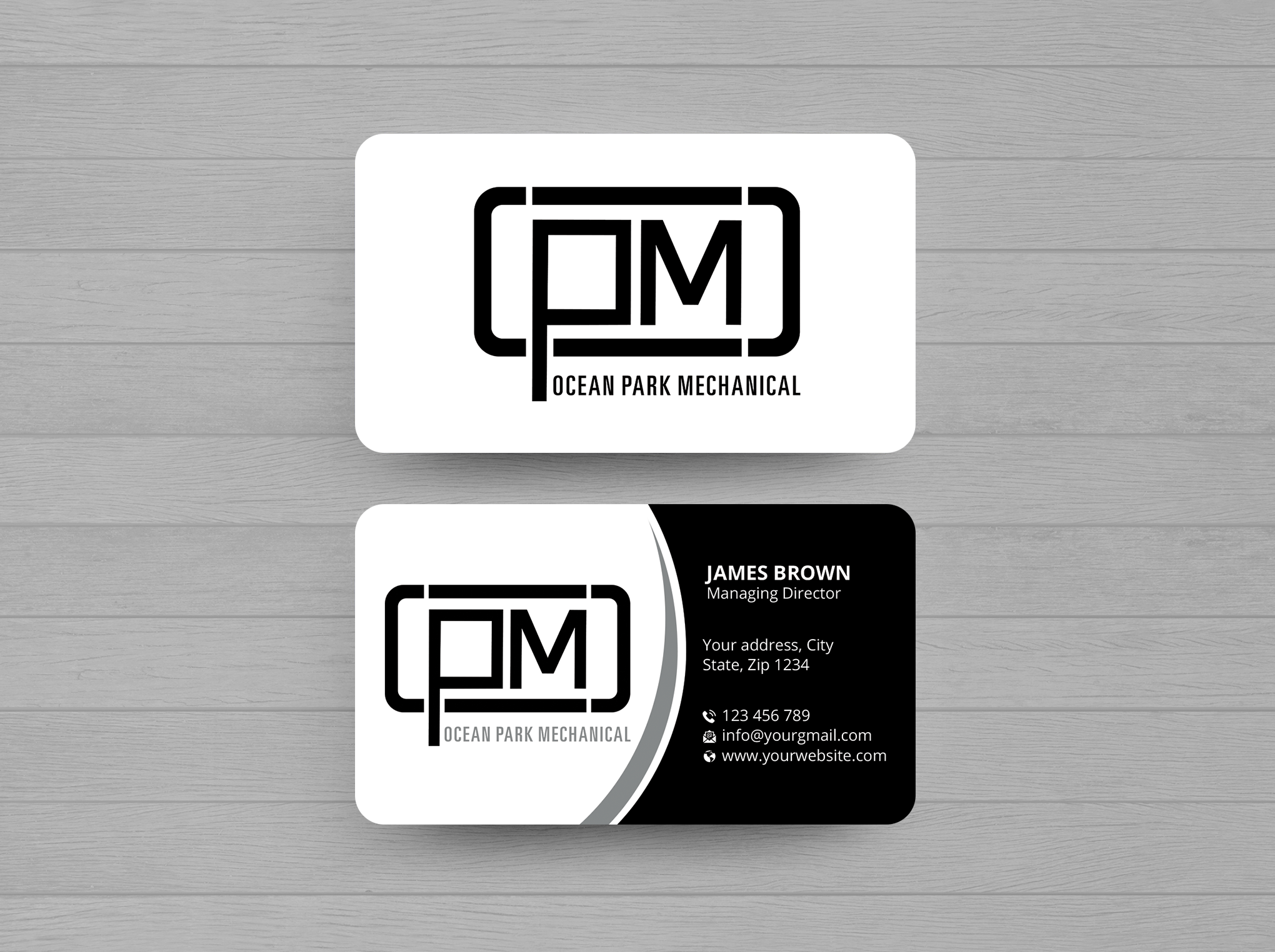 Business Card Design by Expert Bappy for Ocean Park Mechanical | Design #34205648
