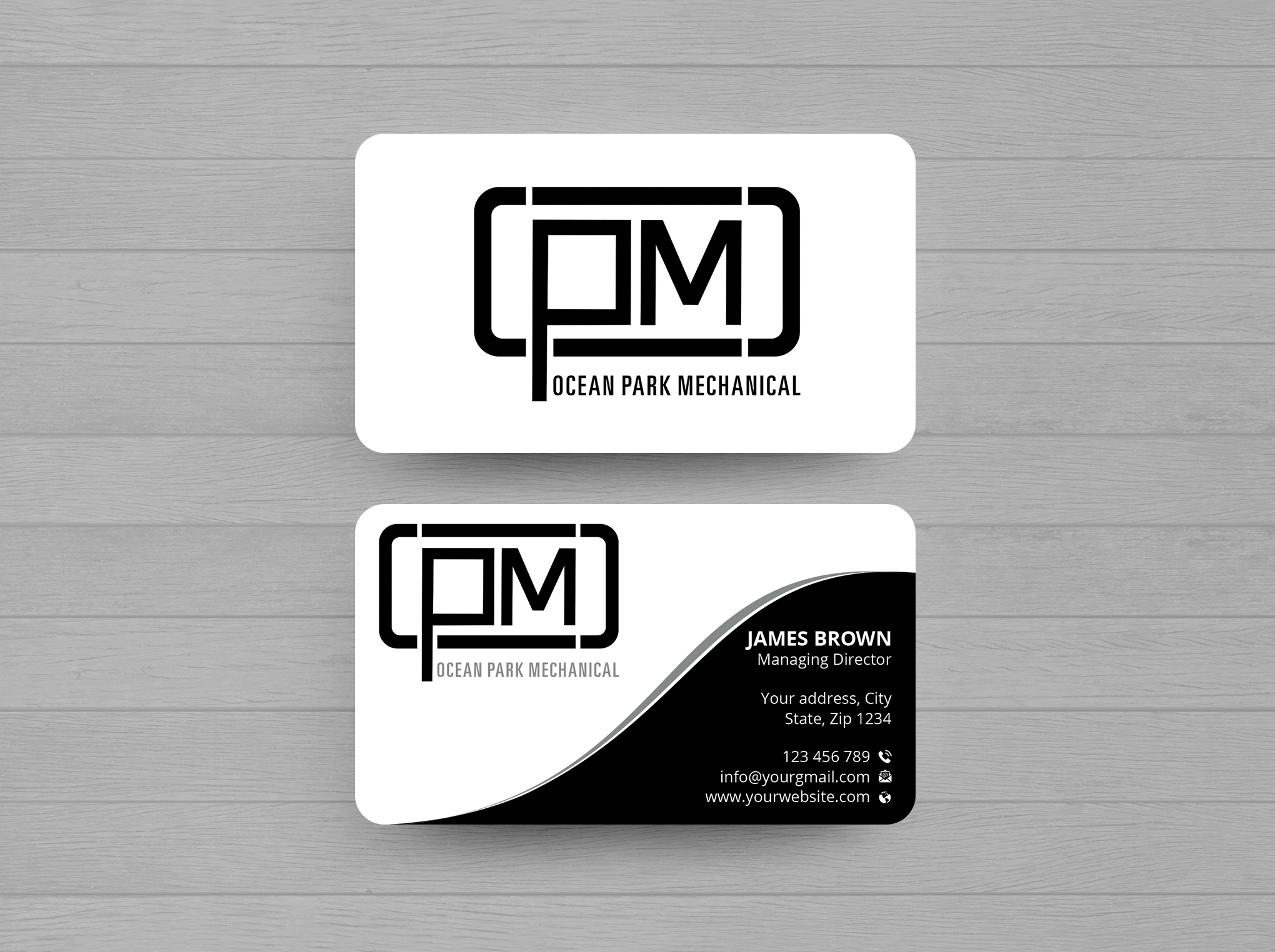 Business Card Design by Expert Bappy for Ocean Park Mechanical | Design #34205752
