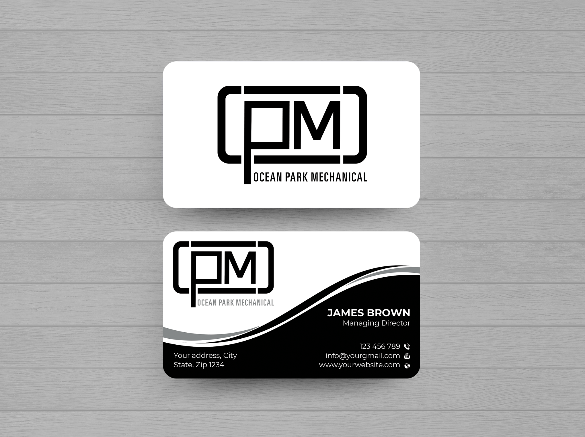 Business Card Design by Expert Bappy for Ocean Park Mechanical | Design #34205796