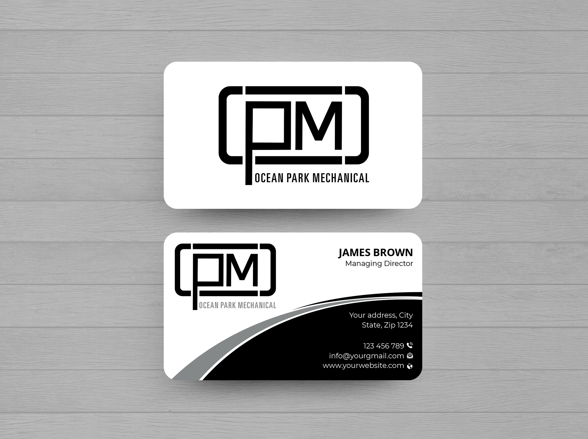 Business Card Design by Expert Bappy for Ocean Park Mechanical | Design #34206065