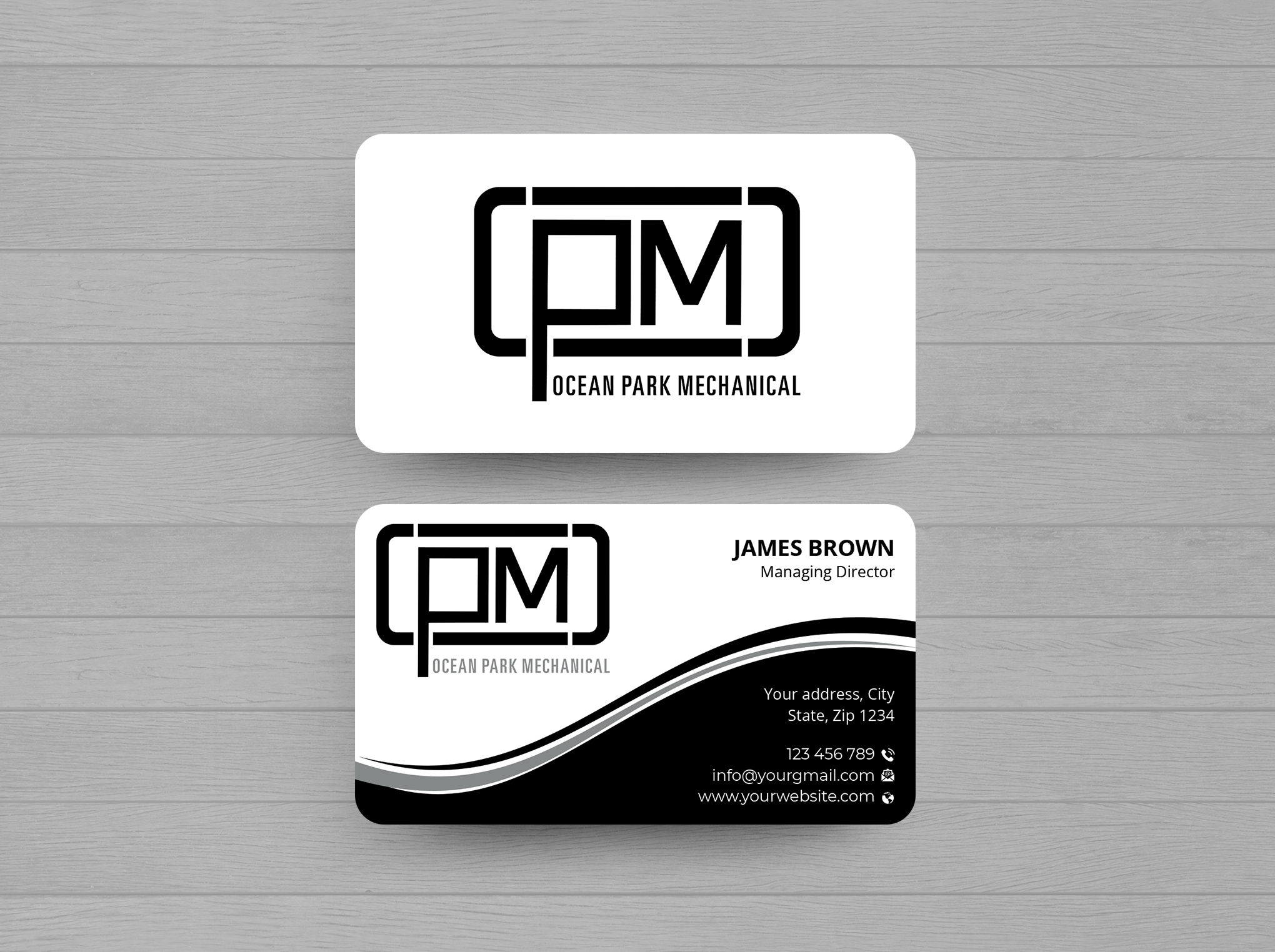 Business Card Design by Expert Bappy for Ocean Park Mechanical | Design #34206080