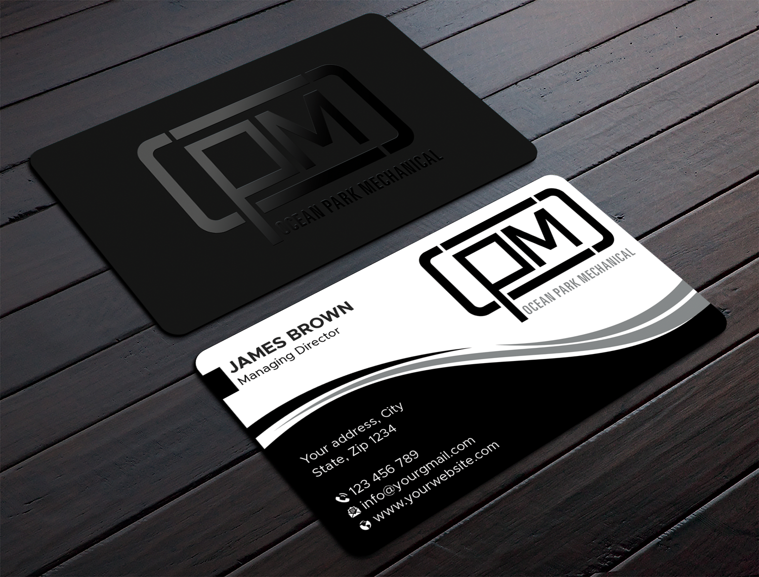 Business Card Design by Expert Bappy for Ocean Park Mechanical | Design #34206108