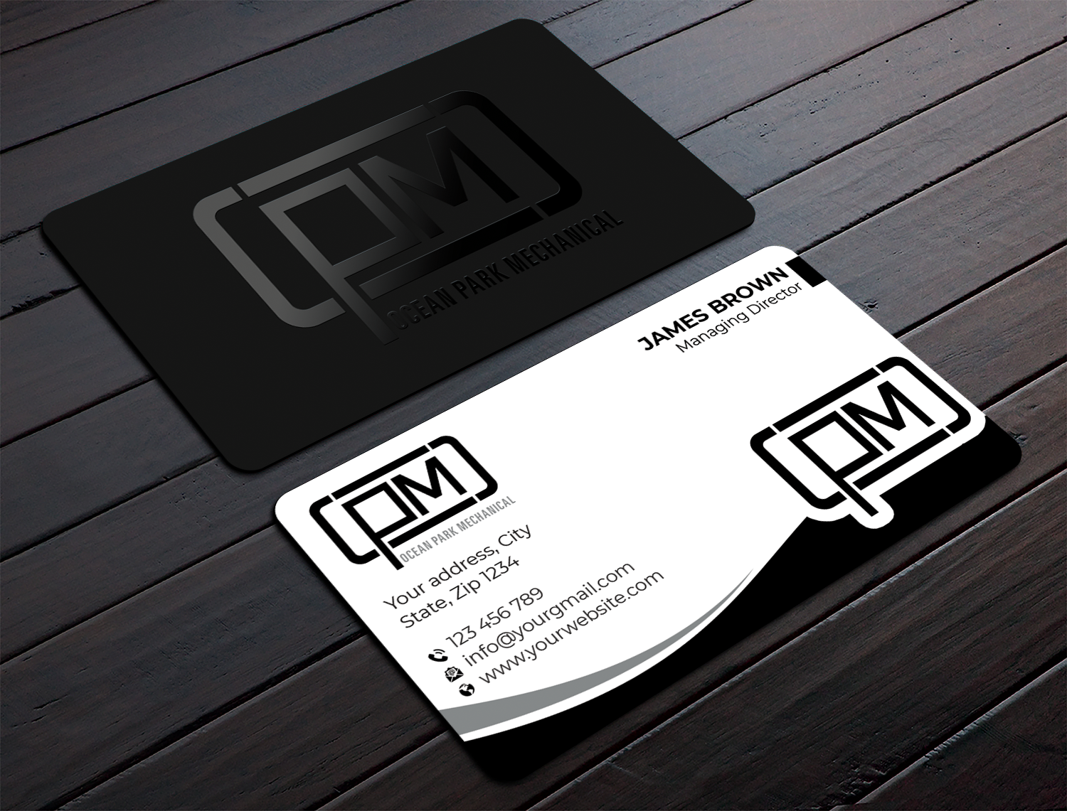 Business Card Design by Expert Bappy for Ocean Park Mechanical | Design #34206139