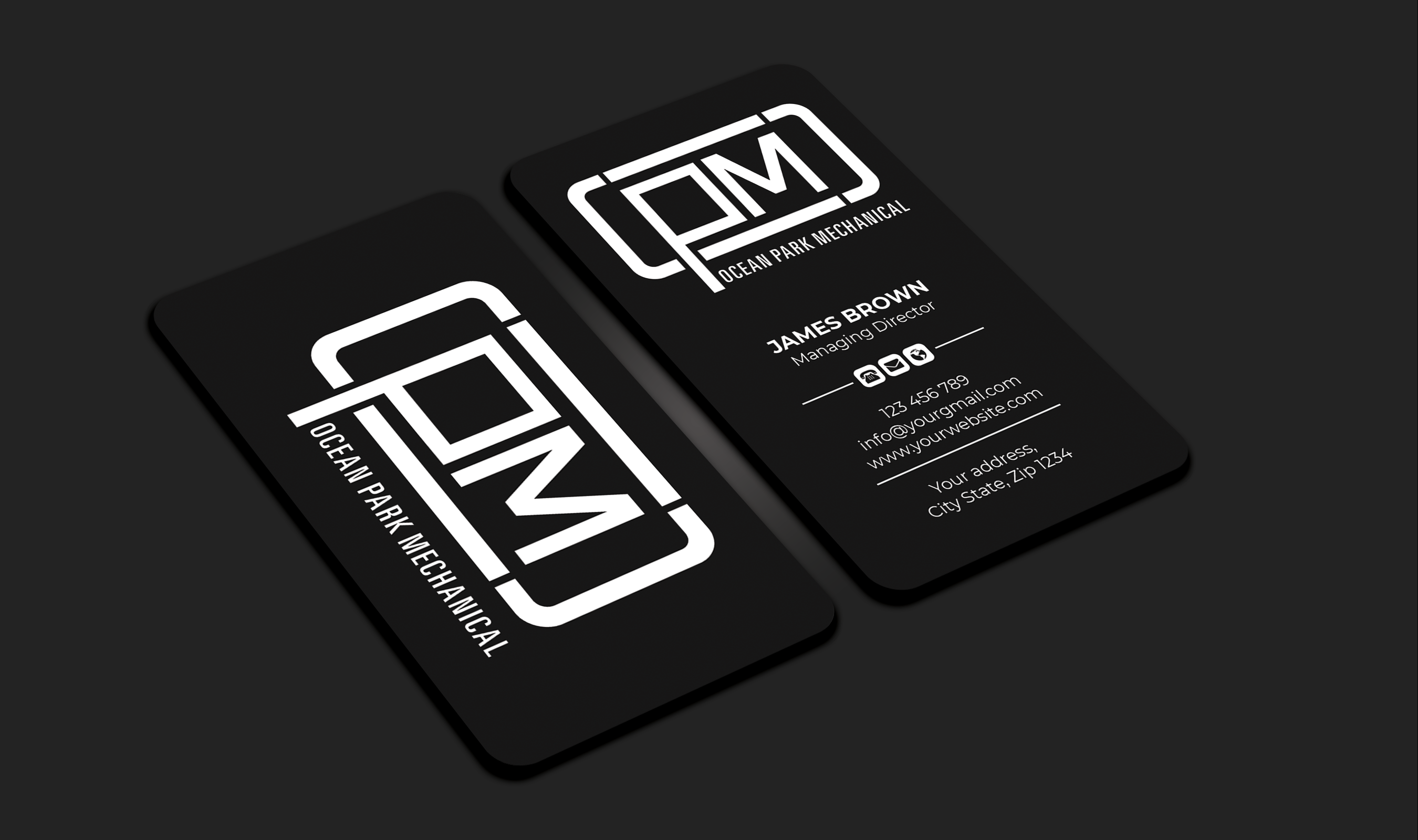 Business Card Design by Expert Bappy for Ocean Park Mechanical | Design #34206153