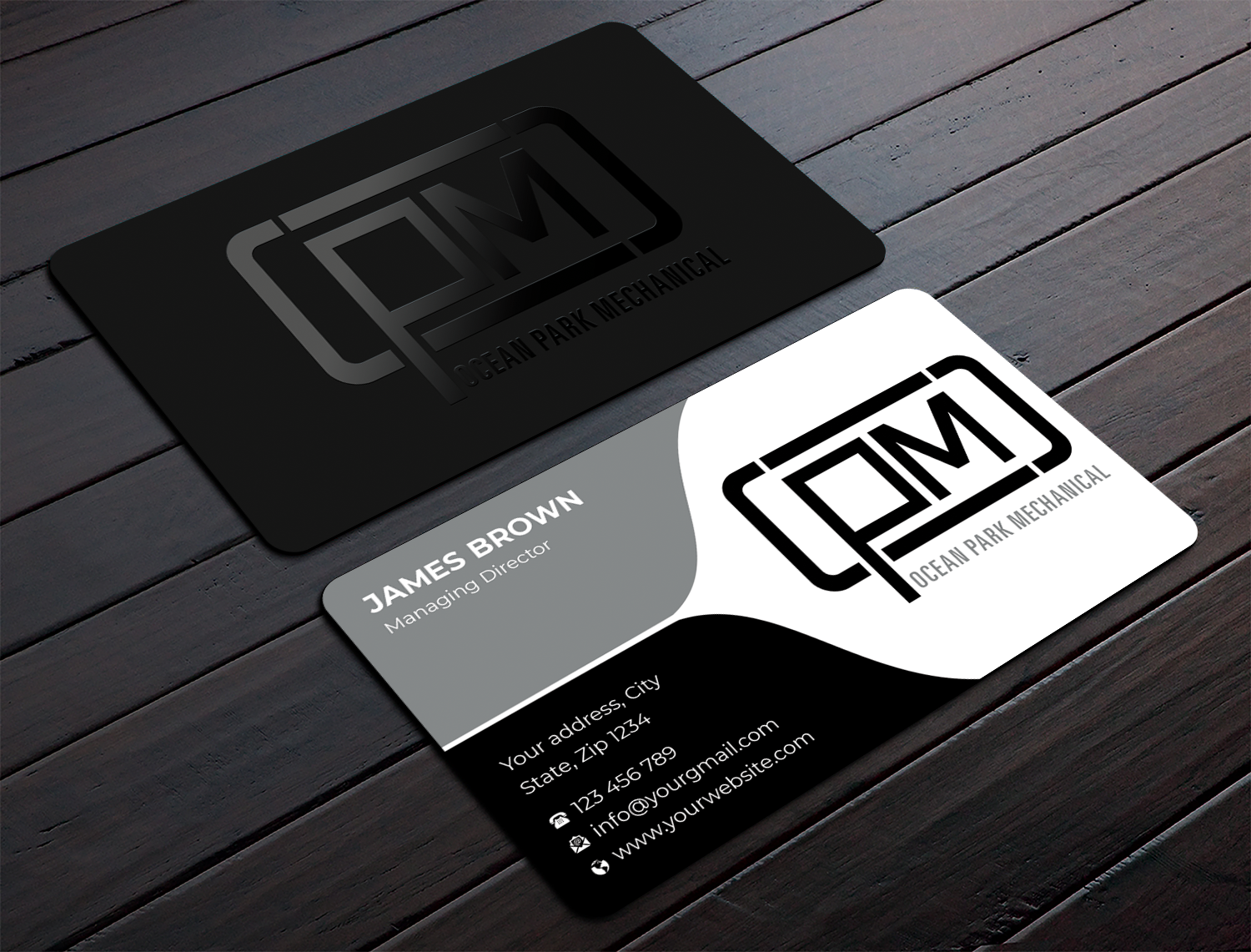 Business Card Design by Expert Bappy for Ocean Park Mechanical | Design #34211224