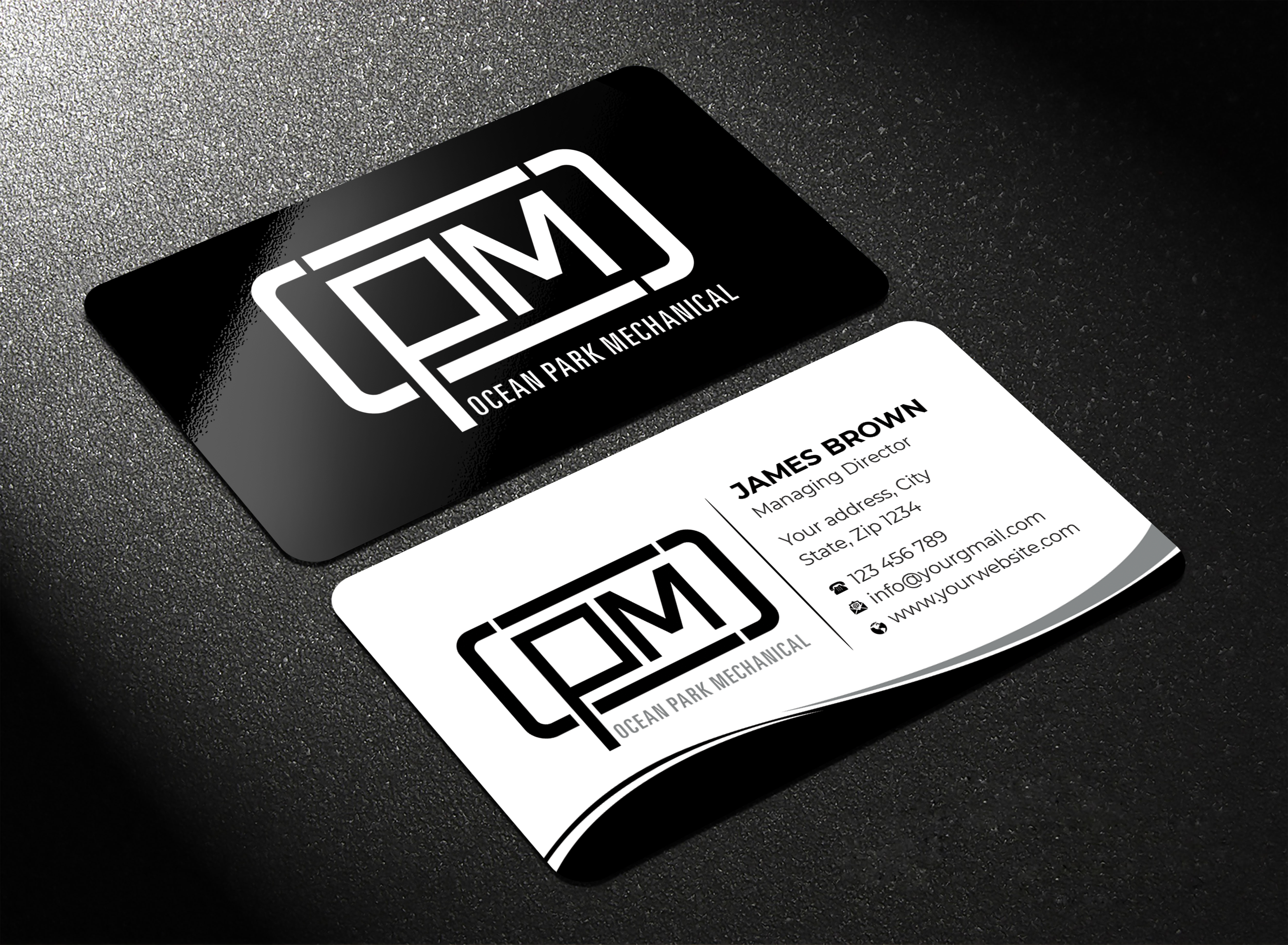 Business Card Design by Expert Bappy for Ocean Park Mechanical | Design #34211684