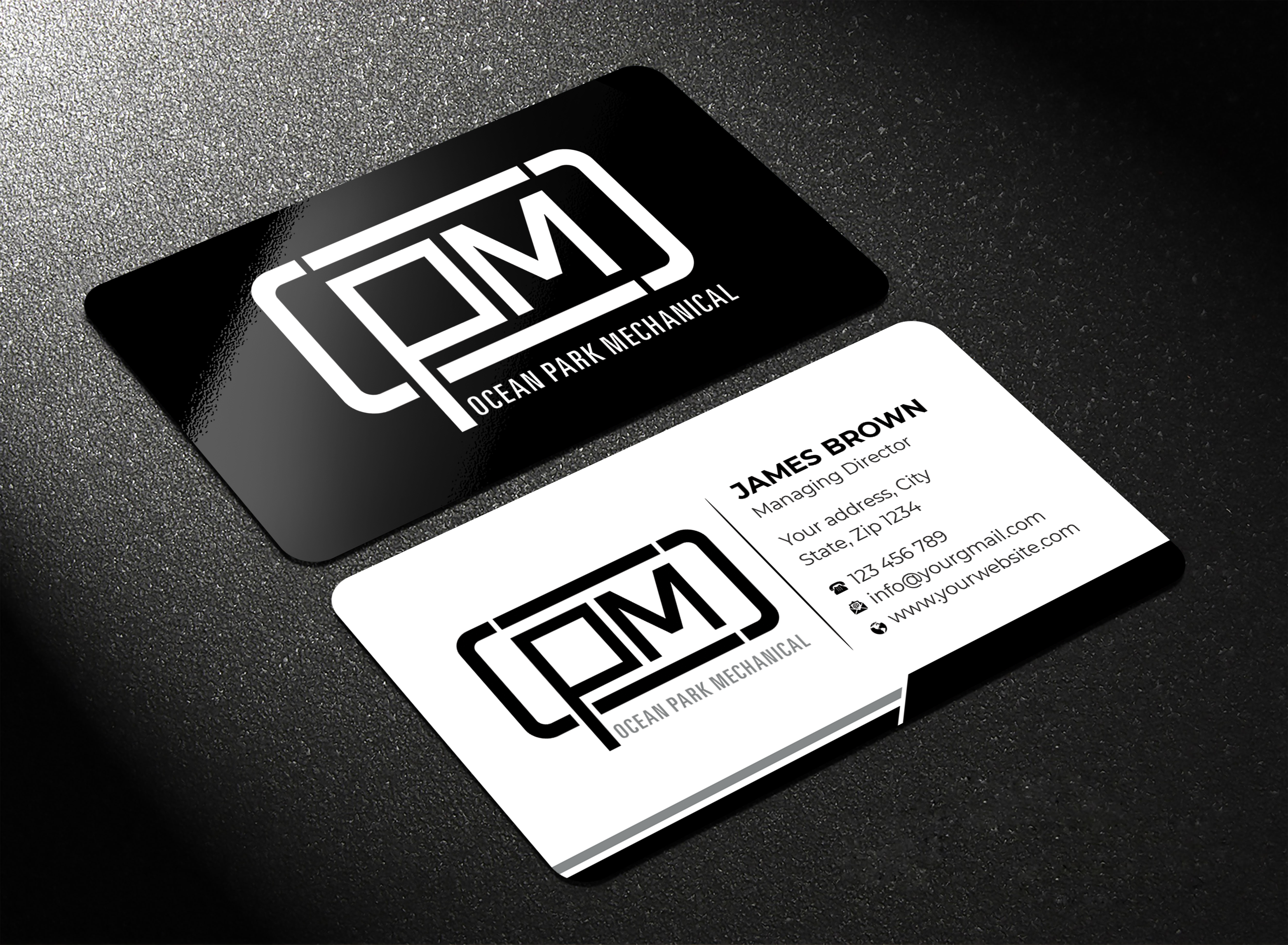 Business Card Design by Expert Bappy for Ocean Park Mechanical | Design #34211714