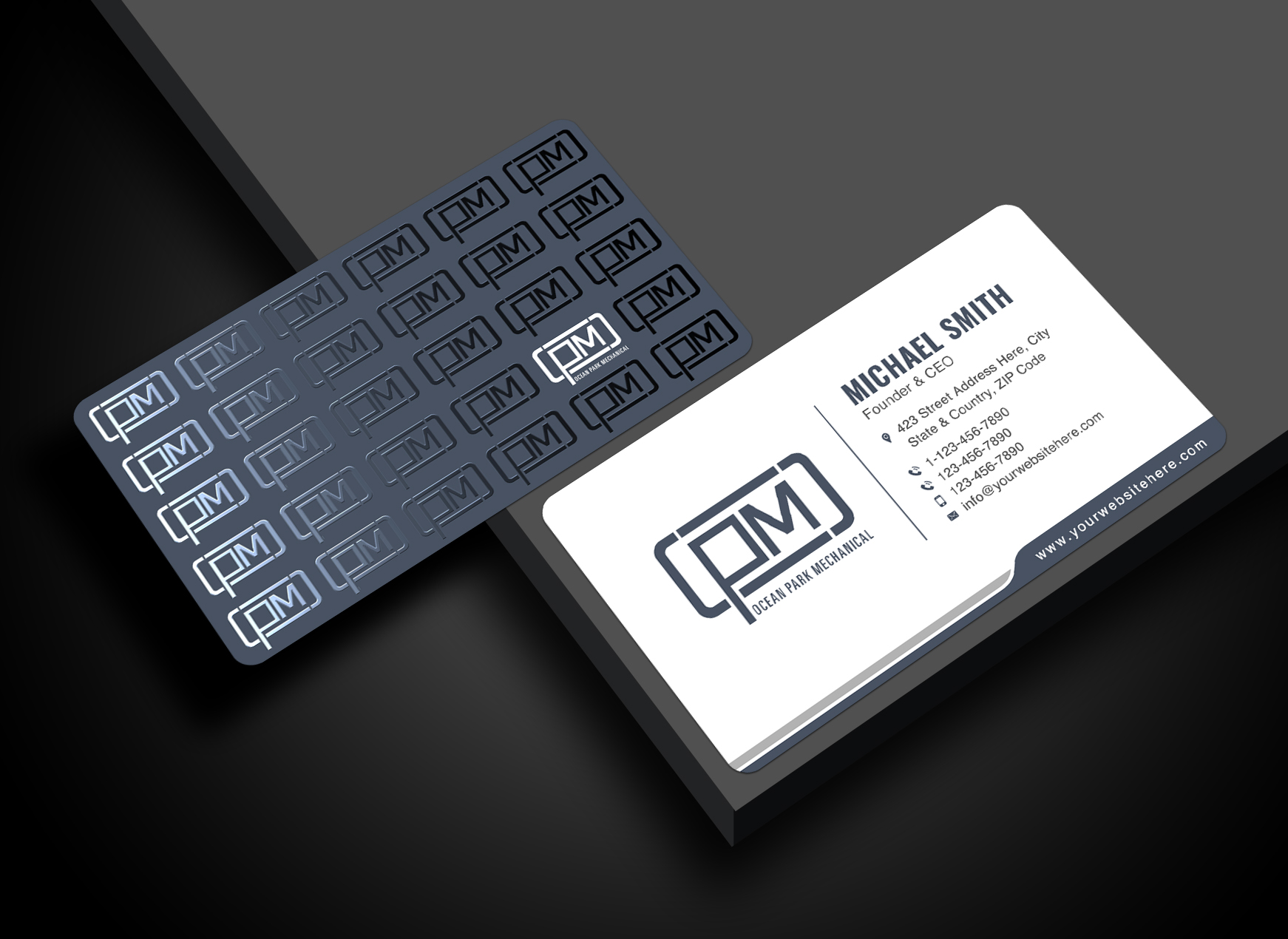 Visitenkarten-Design von Sun Moon Graphic Designer für Ocean Park Mechanical | Design #34201982