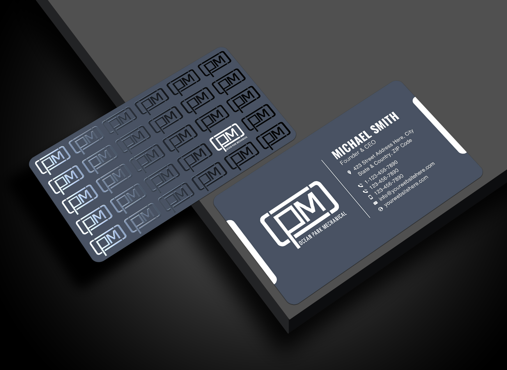 Business Card Design by Sun Moon Graphic Designer for Ocean Park Mechanical | Design #34201986