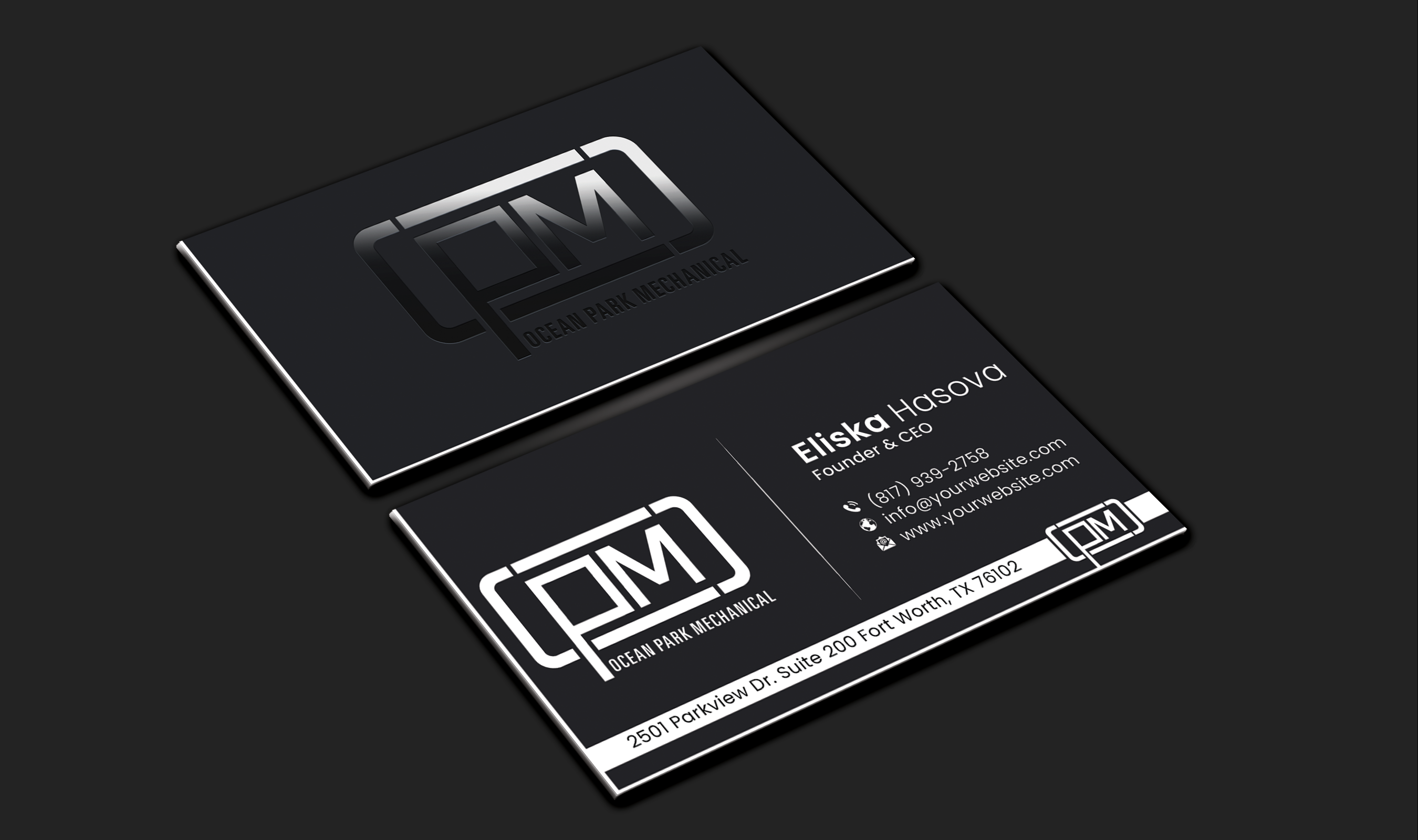 Business Card Design by DesignerShahadat for Ocean Park Mechanical | Design #34200944