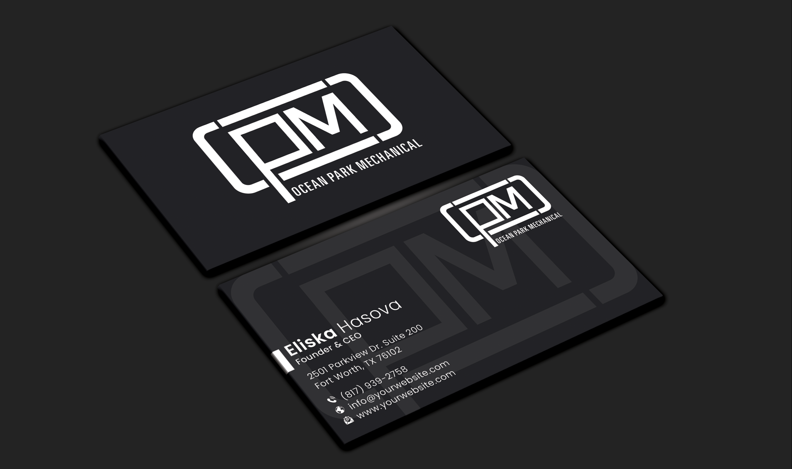 Business Card Design by DesignerShahadat for Ocean Park Mechanical | Design #34200947