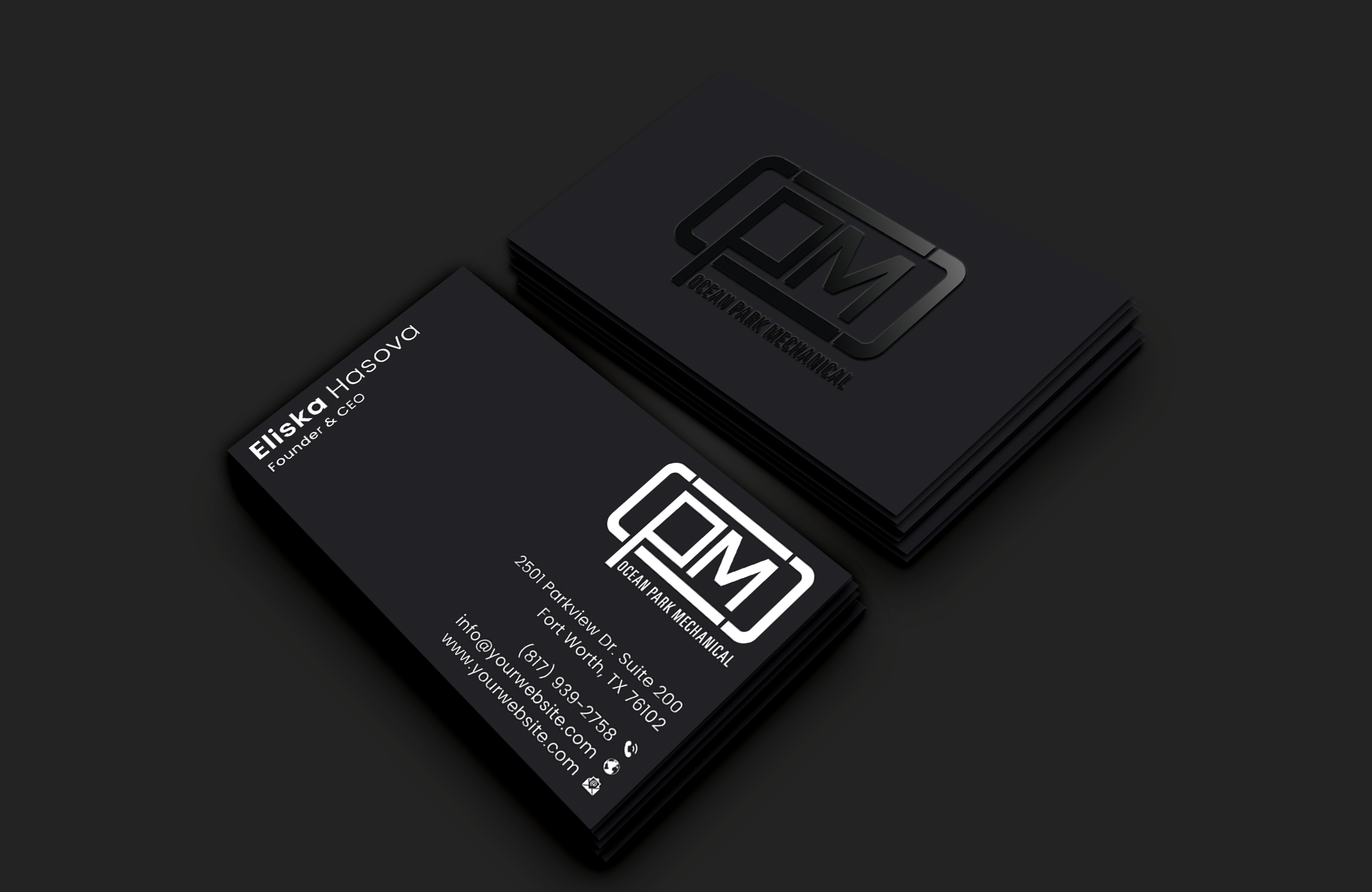 Business Card Design by DesignerShahadat for Ocean Park Mechanical | Design #34200959