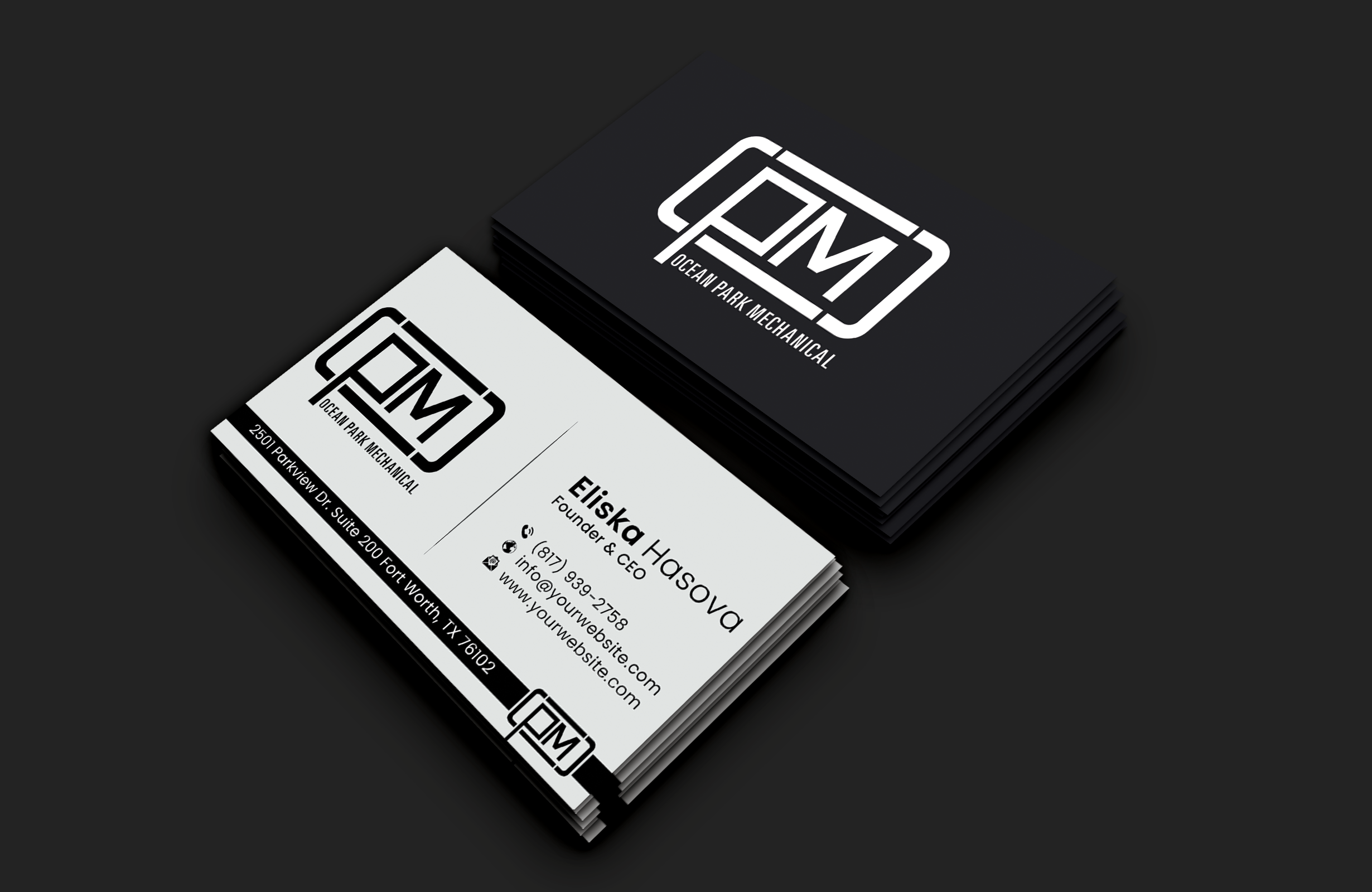 Business Card Design by DesignerShahadat for Ocean Park Mechanical | Design #34200964
