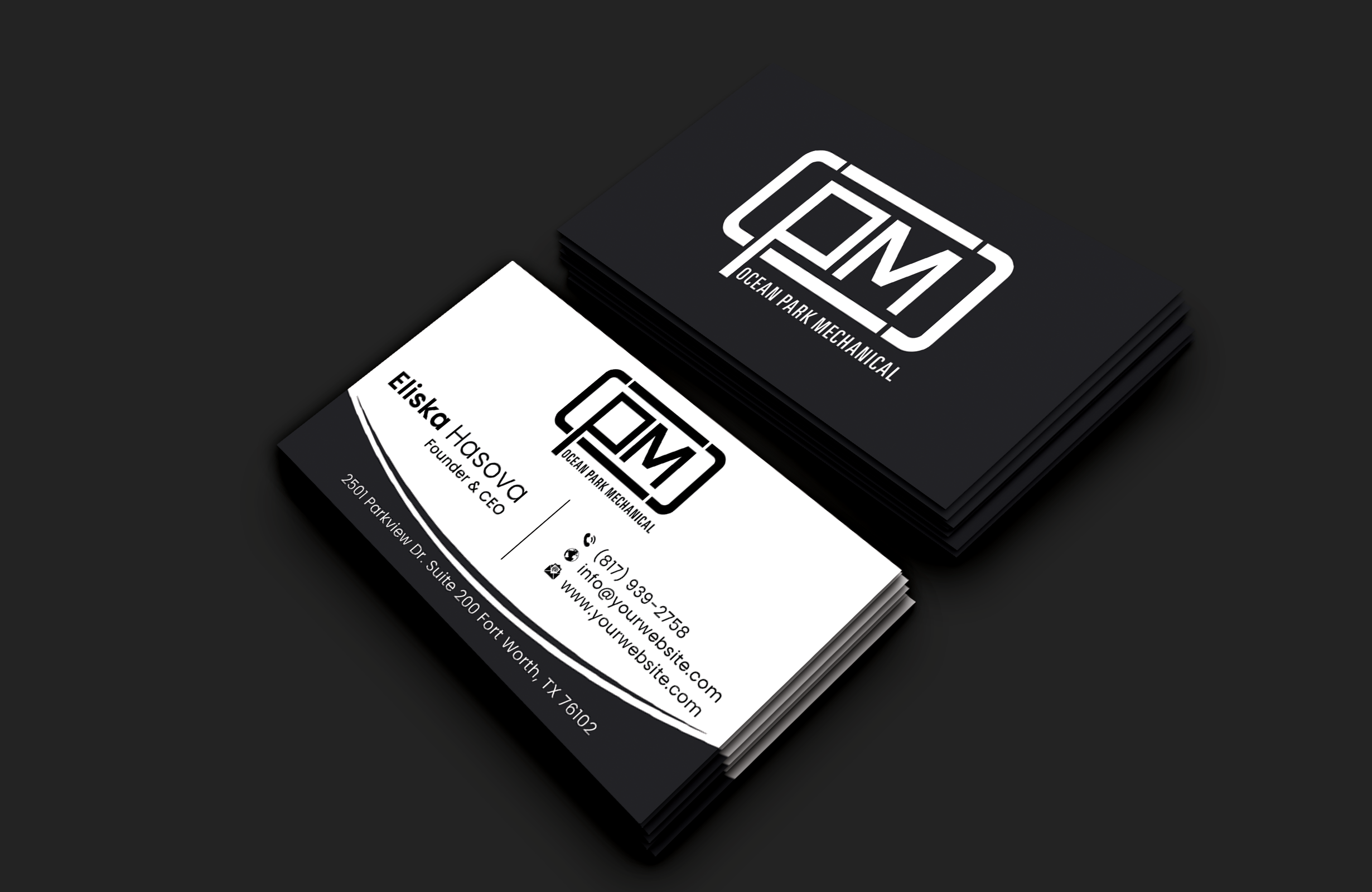 Business Card Design by DesignerShahadat for Ocean Park Mechanical | Design #34210322