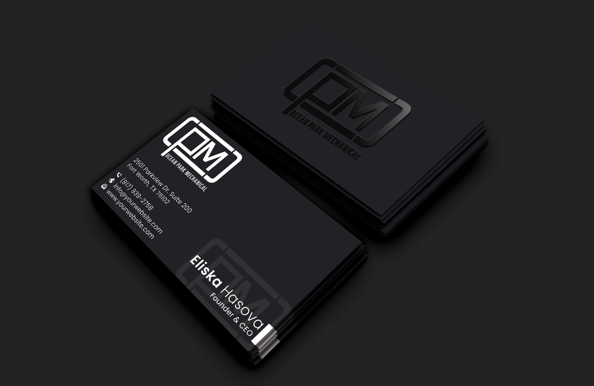Business Card Design by DesignerShahadat for Ocean Park Mechanical | Design #34210440