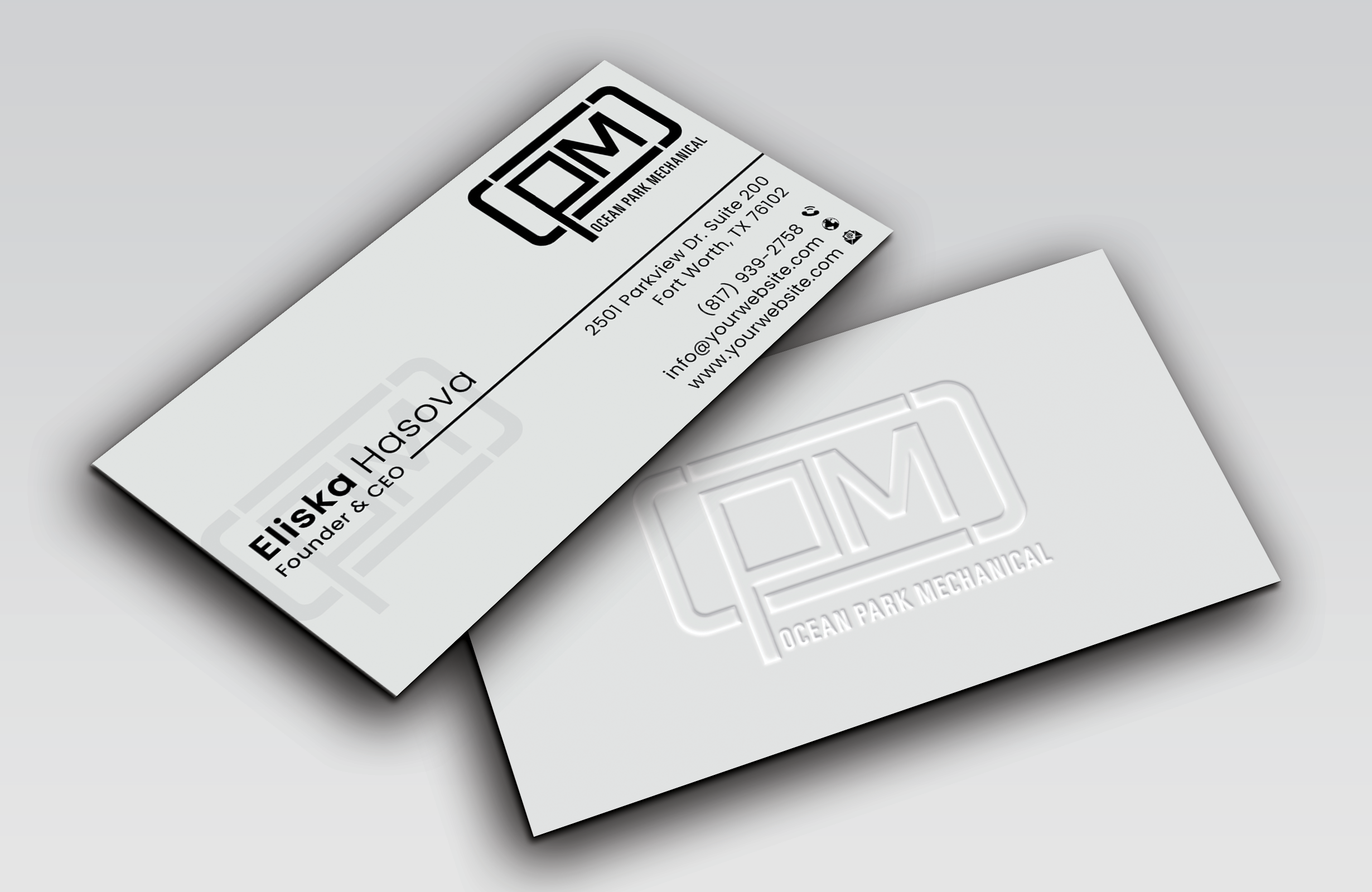 Business Card Design by DesignerShahadat for Ocean Park Mechanical | Design #34213429