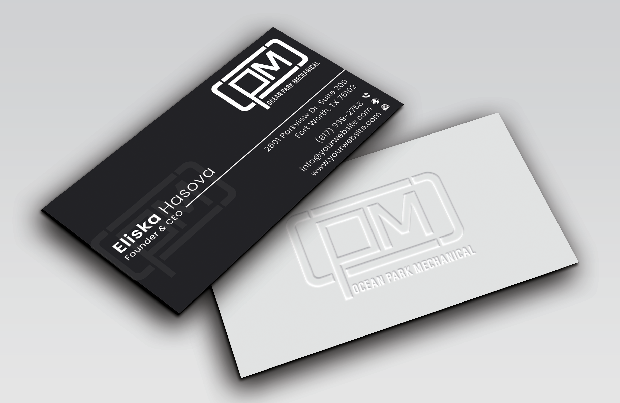 Business Card Design by DesignerShahadat for Ocean Park Mechanical | Design #34213454