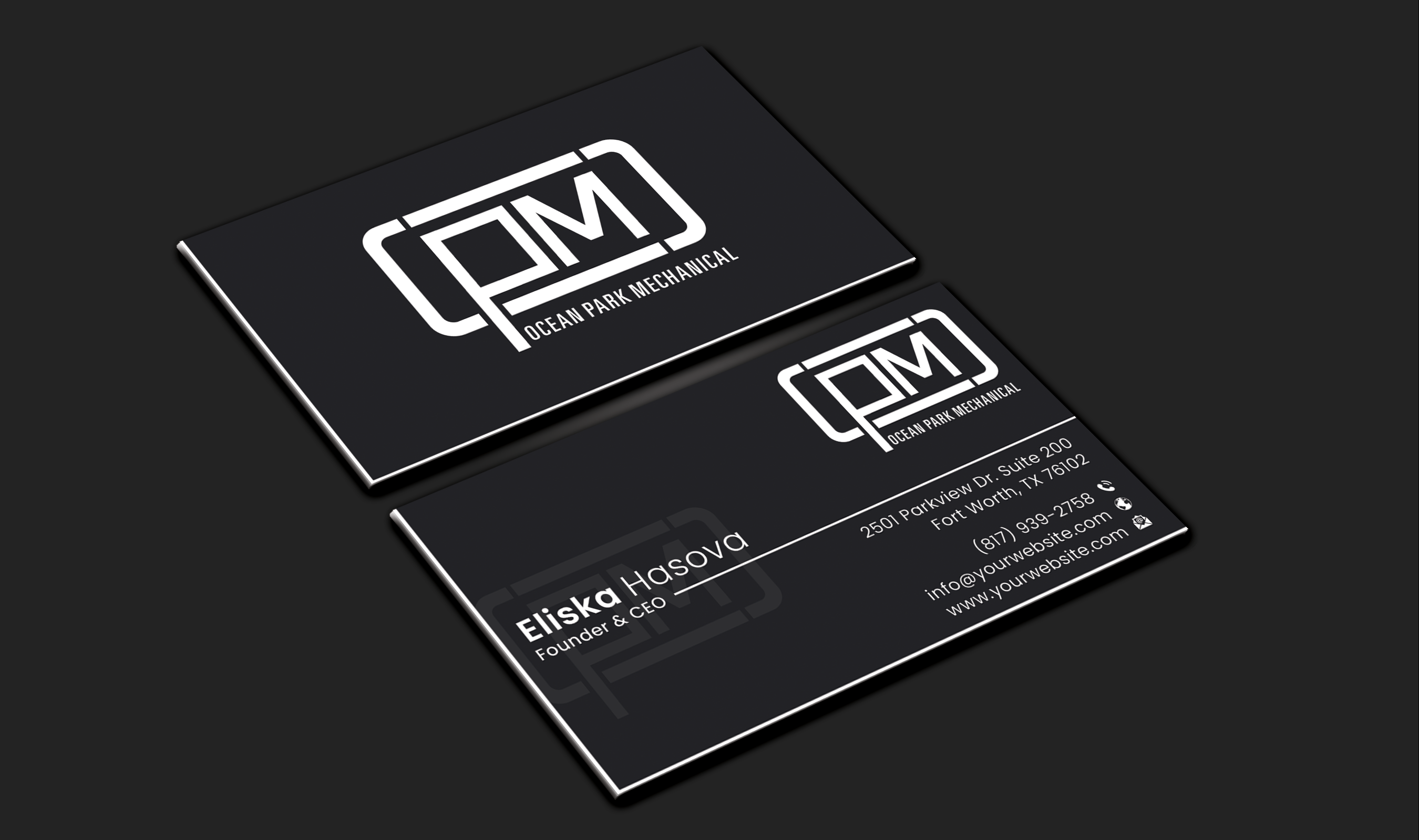 Diseño de Tarjeta de Presentación por DesignerShahadat para Ocean Park Mechanical | Diseño #34213458