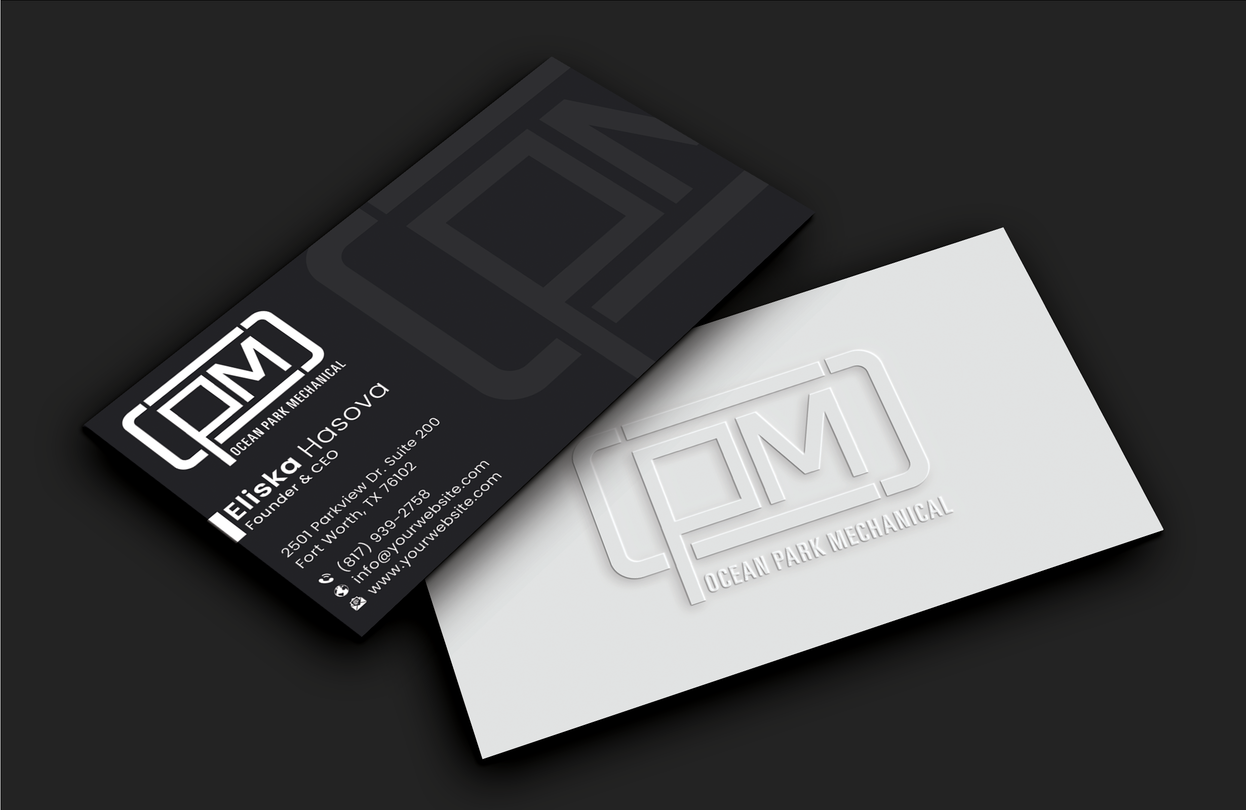 Business Card Design by DesignerShahadat for Ocean Park Mechanical | Design #34222624