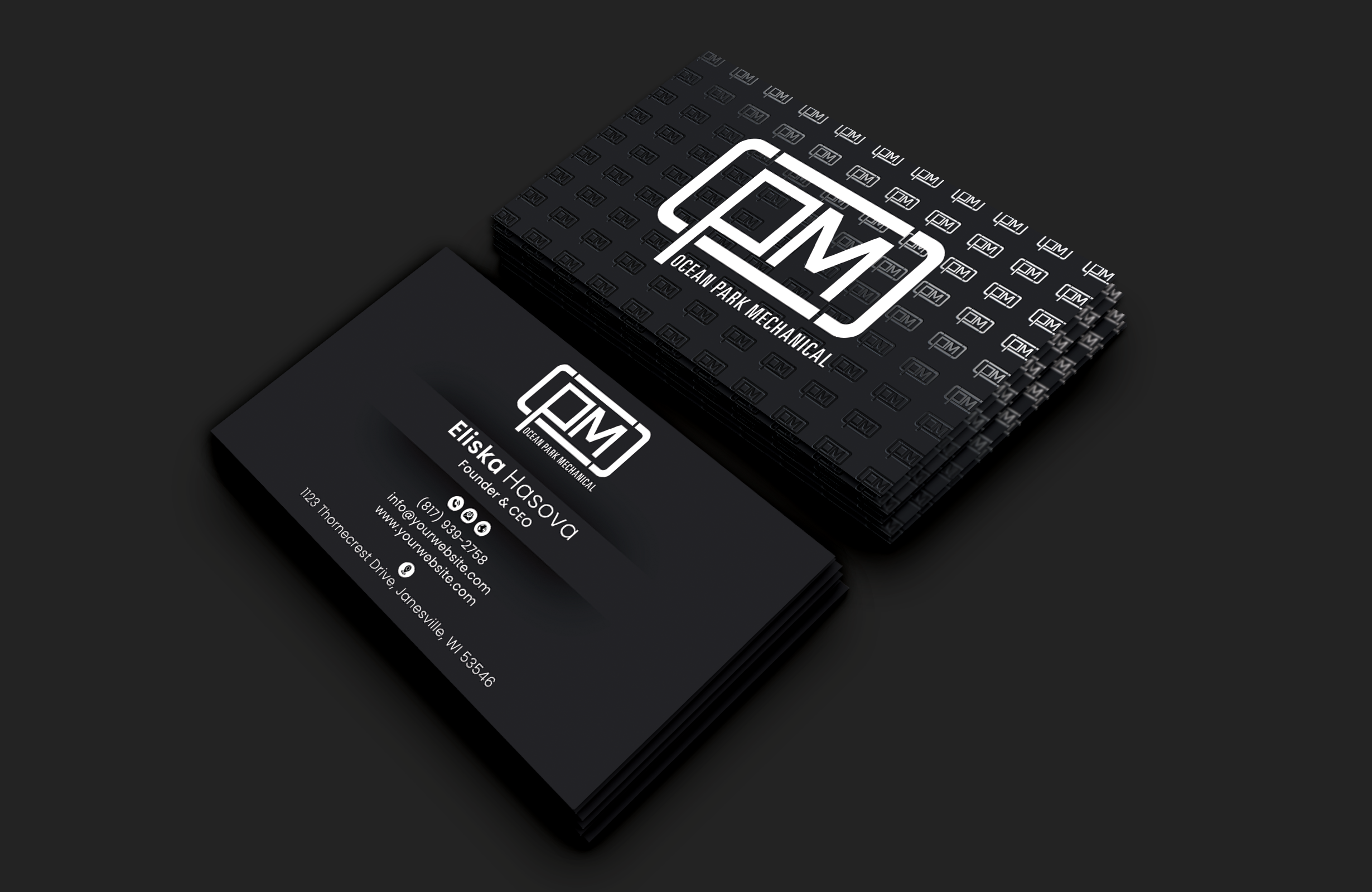 Business Card Design by DesignerShahadat for Ocean Park Mechanical | Design #34222638
