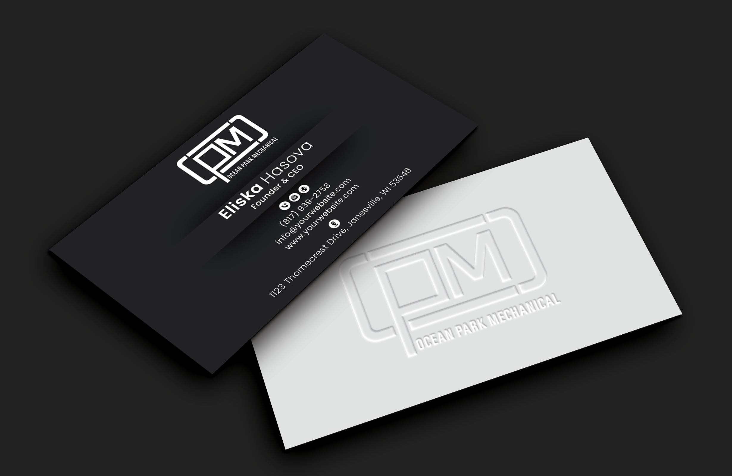 Business Card Design by DesignerShahadat for Ocean Park Mechanical | Design #34222644