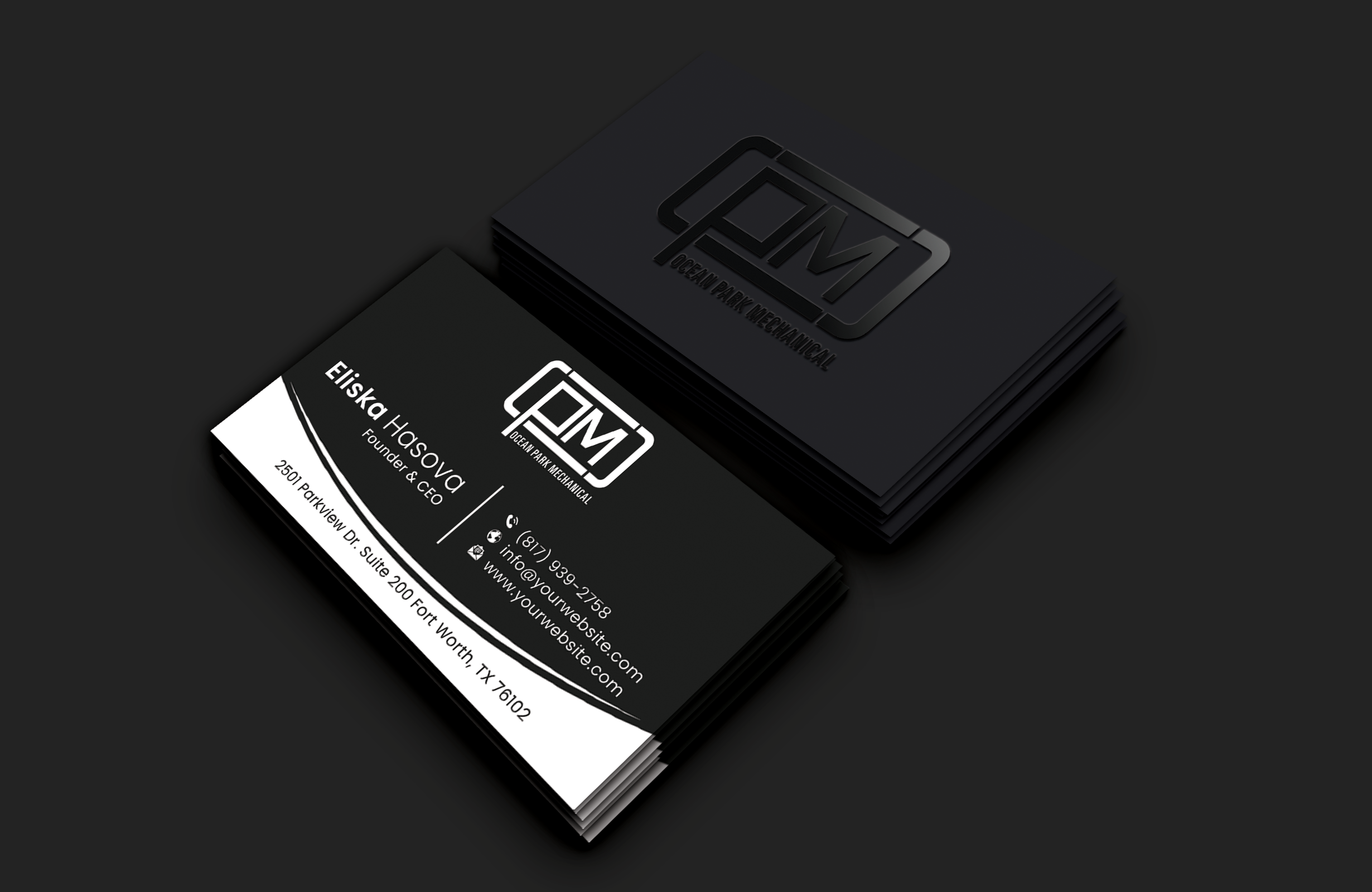 Business Card Design by DesignerShahadat for Ocean Park Mechanical | Design #34247624