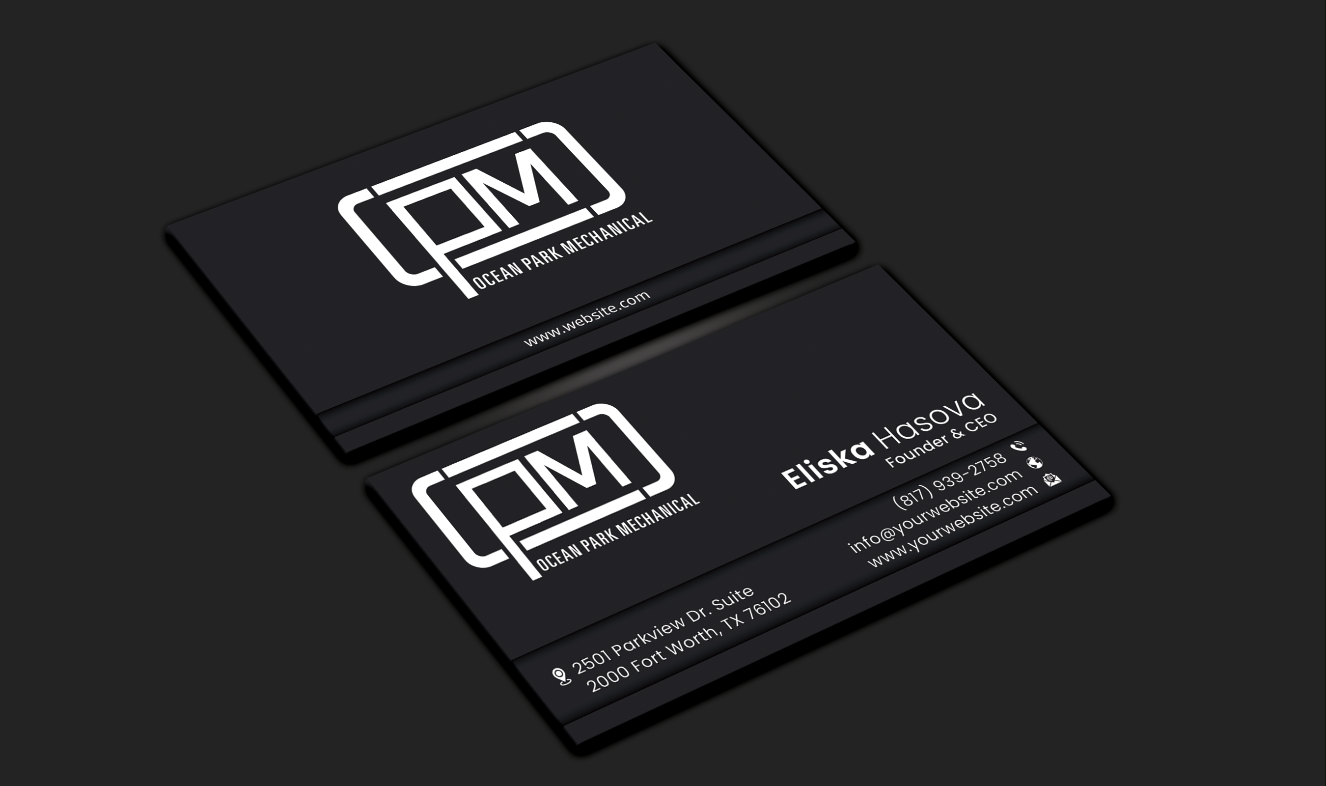 Business Card Design by DesignerShahadat for Ocean Park Mechanical | Design #34247628