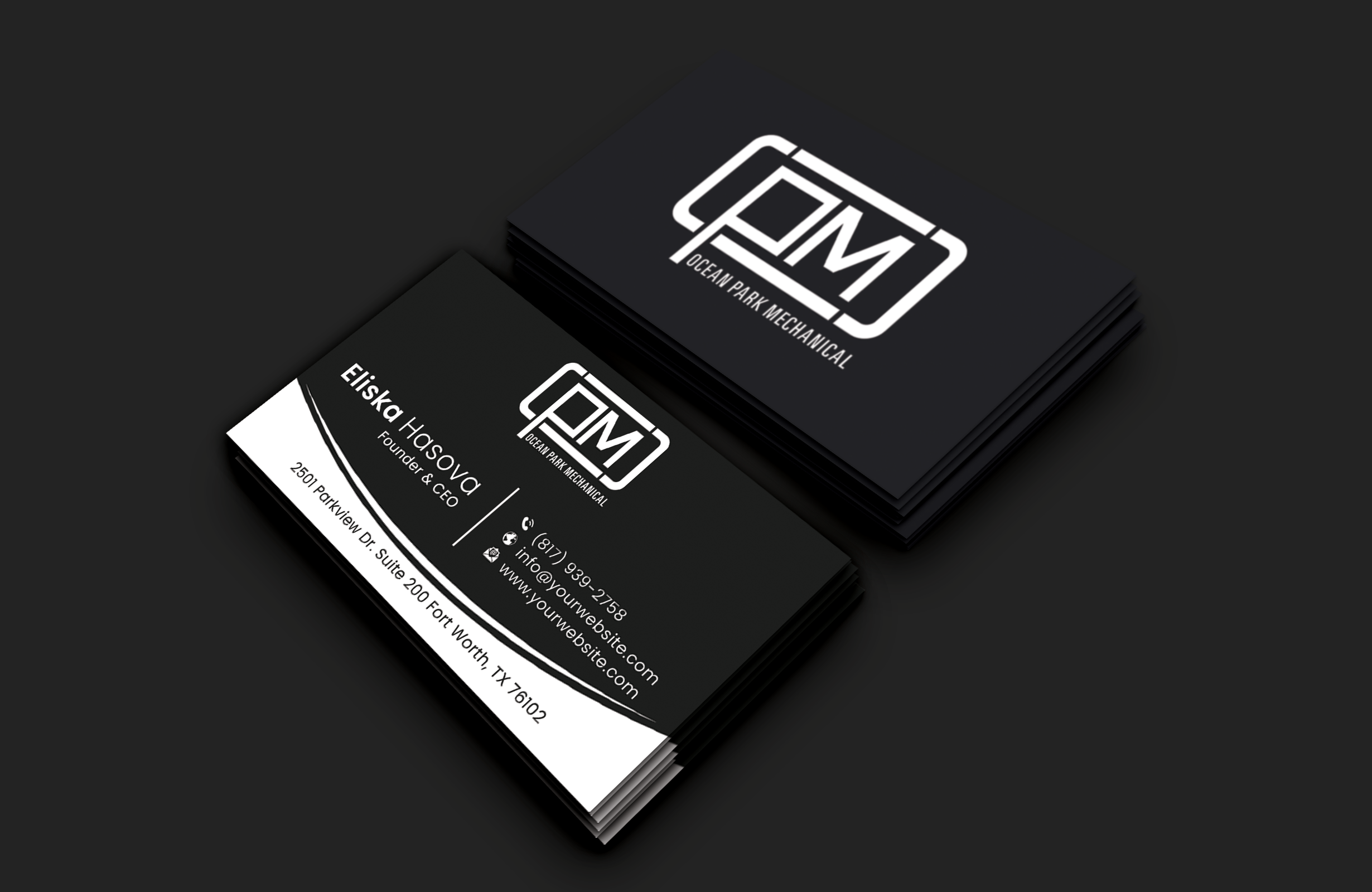 Business Card Design by DesignerShahadat for Ocean Park Mechanical | Design #34247629