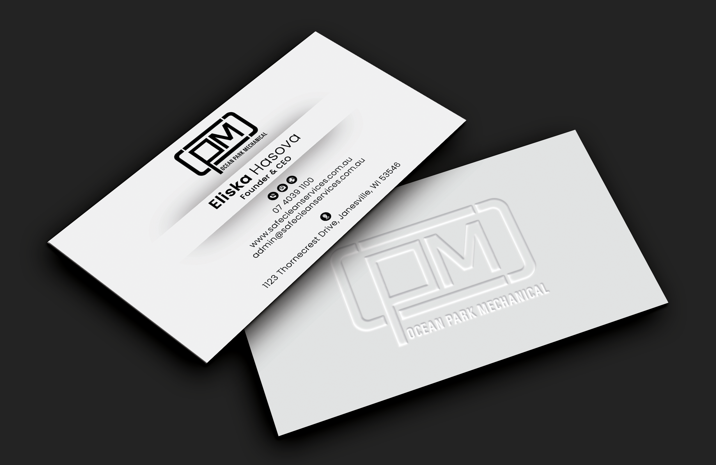 Business Card Design by DesignerShahadat for Ocean Park Mechanical | Design #34247764