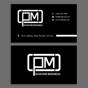 Business Card Design by YourLogoMaster for Ocean Park Mechanical | Design: #34205501