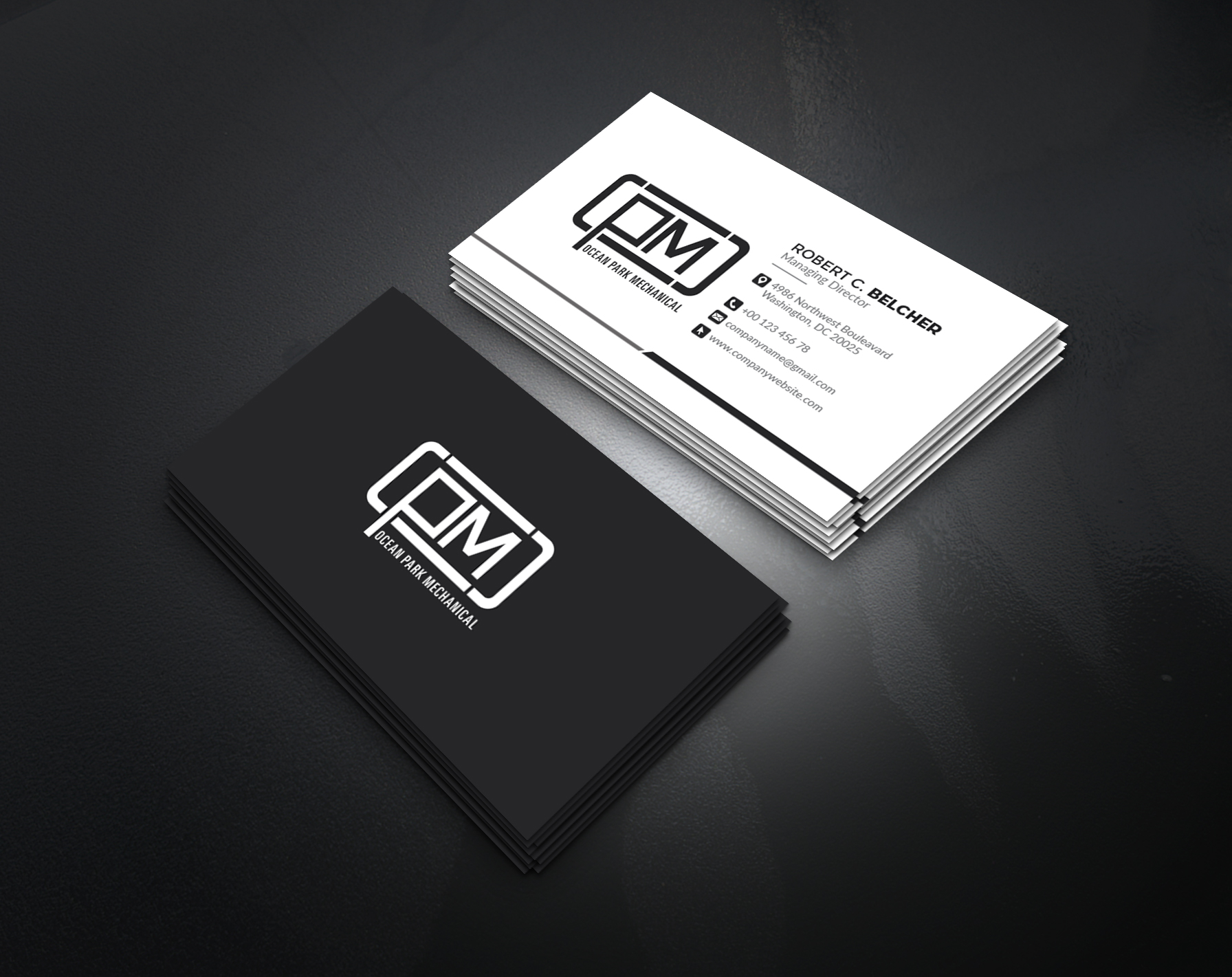 Business Card Design by artbitin for Ocean Park Mechanical | Design #34201117
