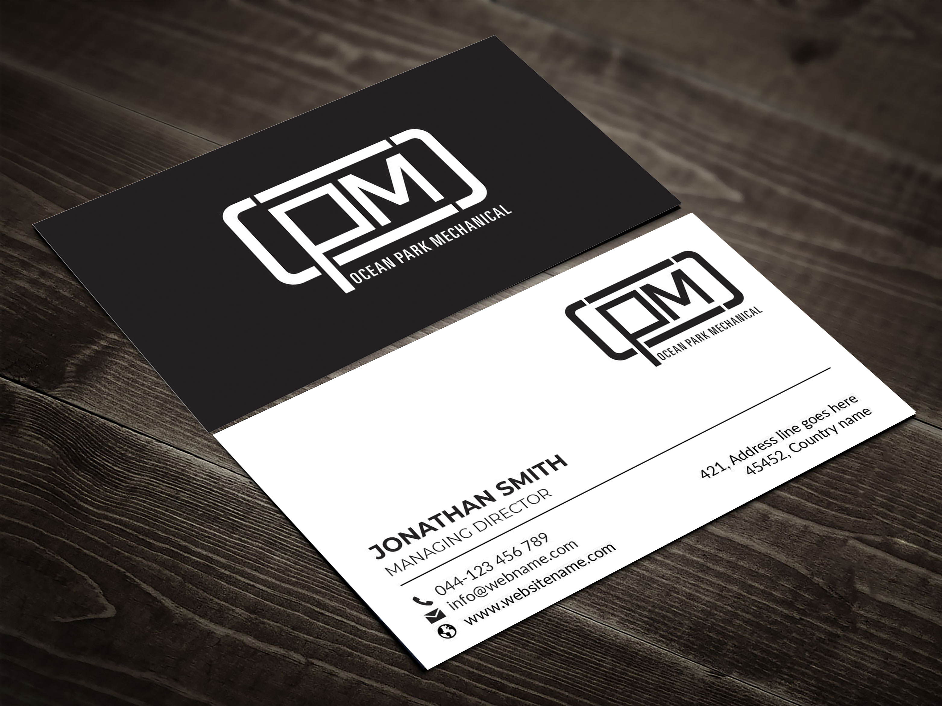 Business Card Design by JS Desiger for Ocean Park Mechanical | Design #34204269