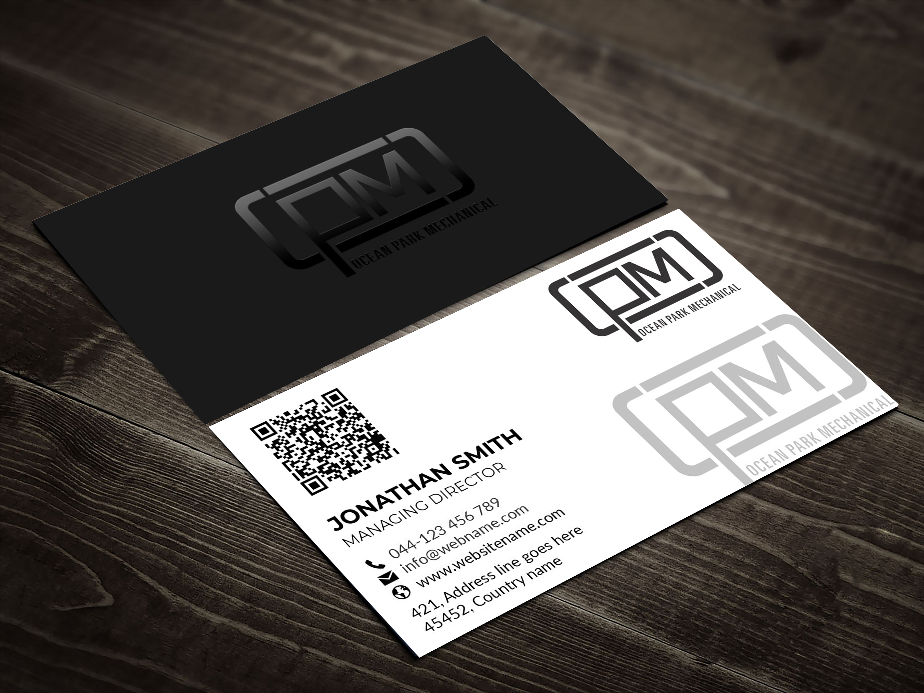 Business Card Design by JS Desiger for Ocean Park Mechanical | Design #34205554