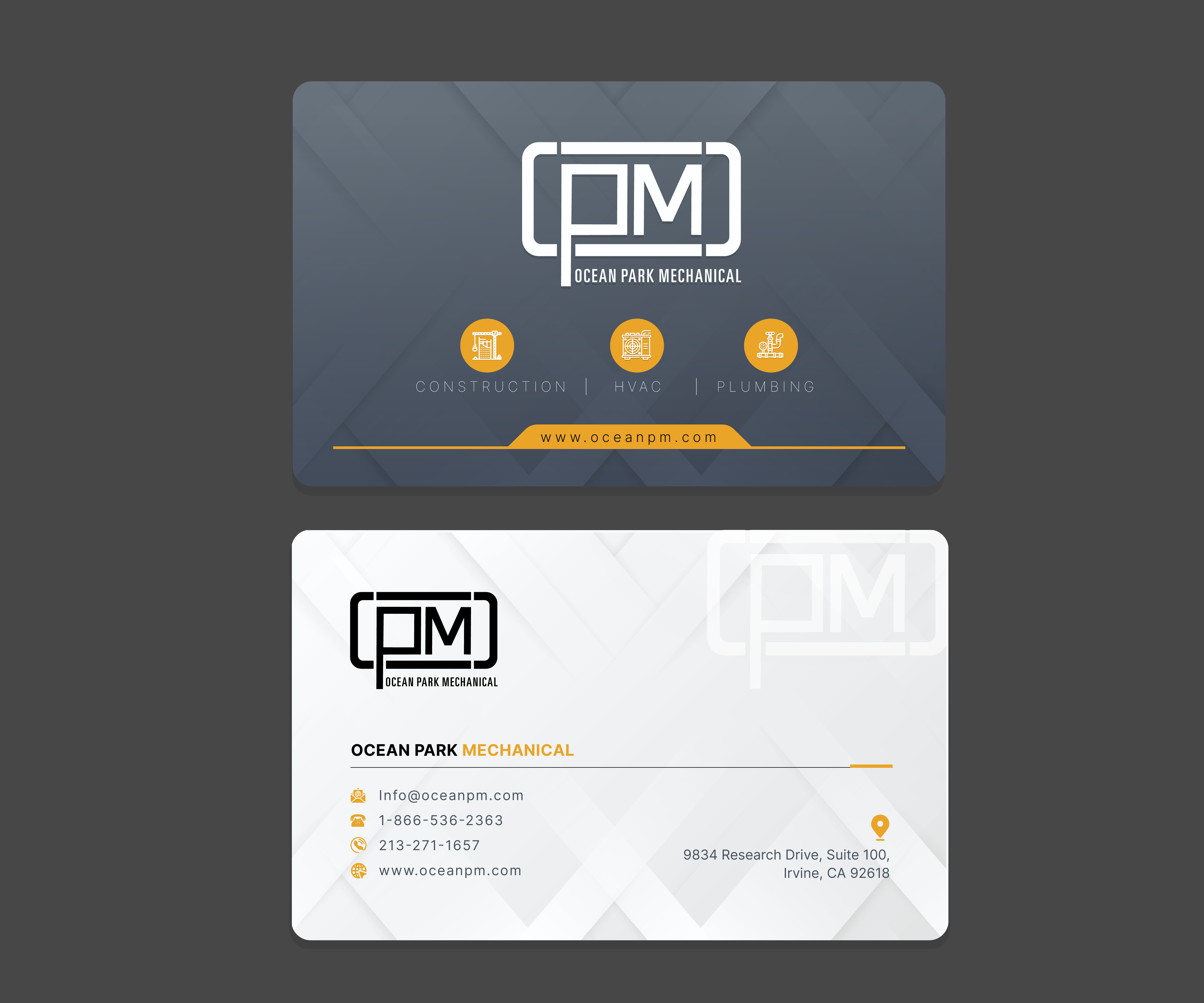 Business Card Design by SanGraphics   for Ocean Park Mechanical | Design #34248184