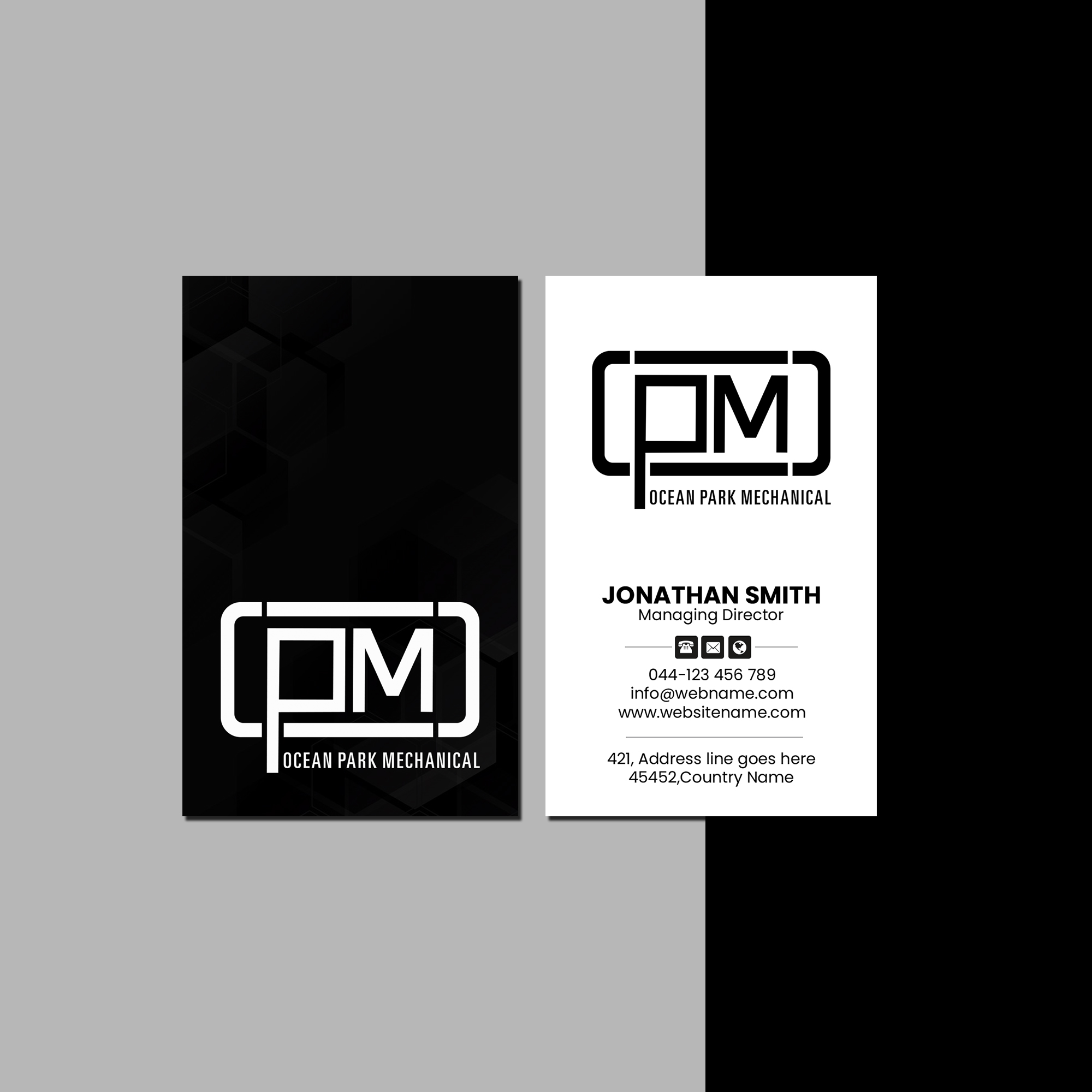 Business Card Design by Creations Box 2015 for Ocean Park Mechanical | Design #34210040